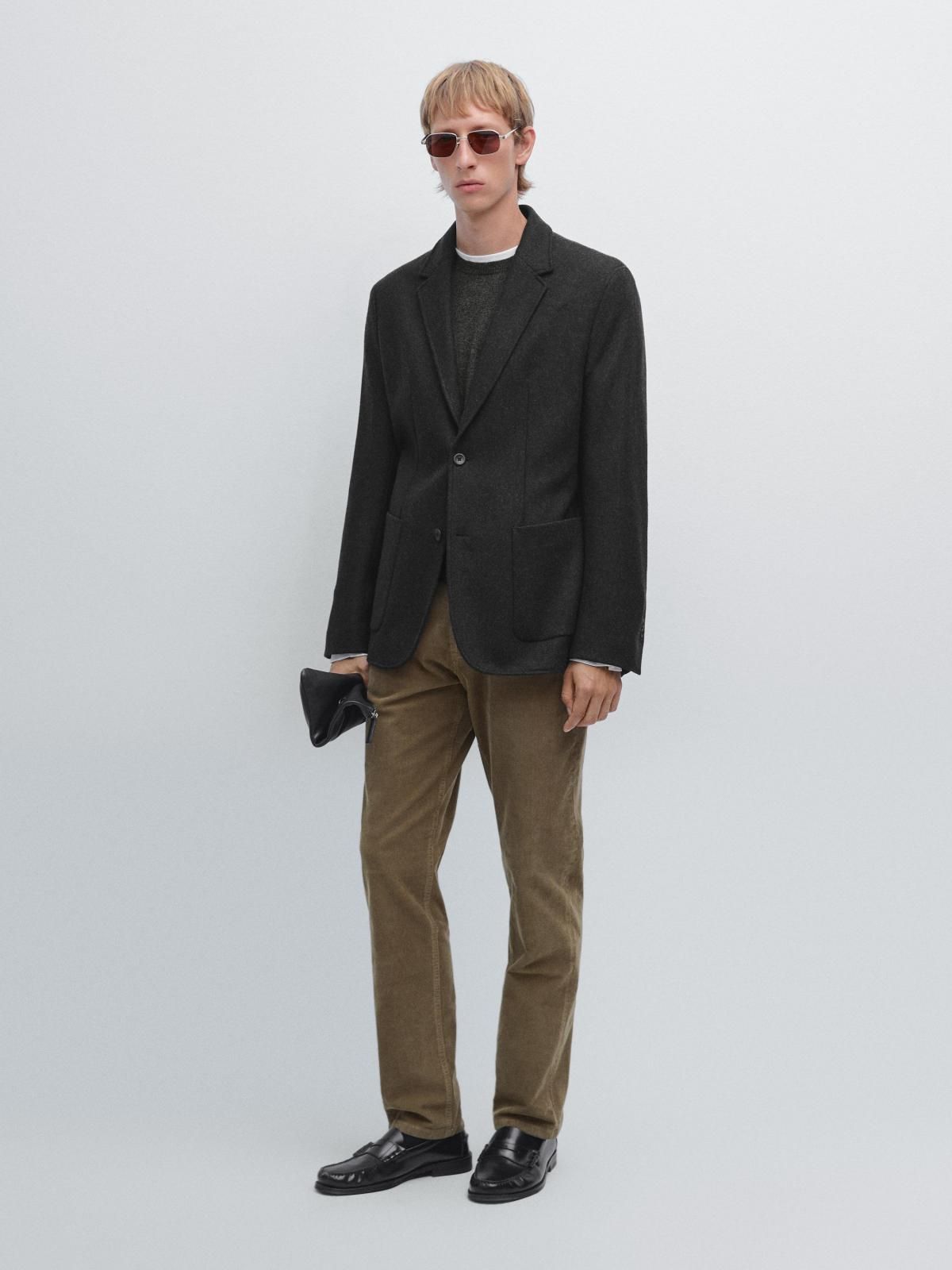 마시모두띠 슬림핏 코듀로이 데님 팬츠 0350/102 KHAKI - 상세 이미지 2
