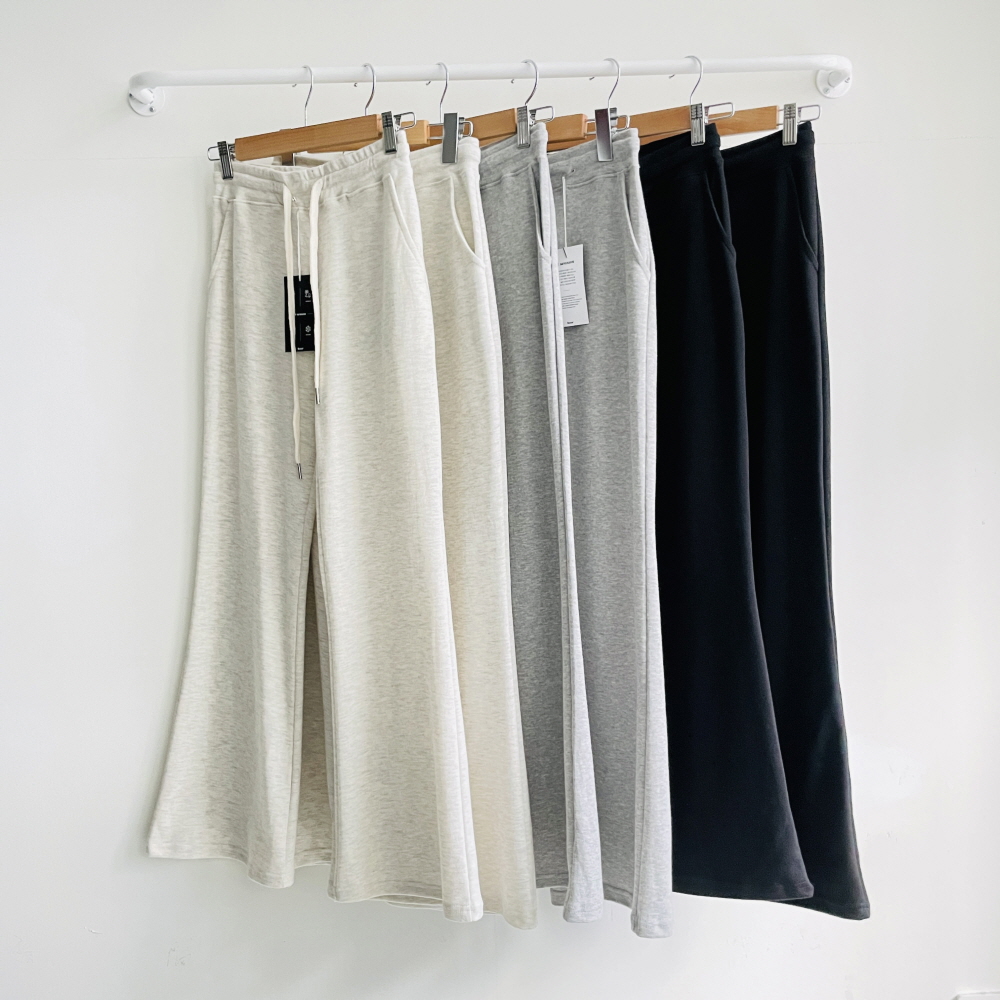 기모 노기모 나팔바지 부츠컷 트레이닝팬츠 키작녀바지 숏기장 롱기장 - 상세 이미지 5