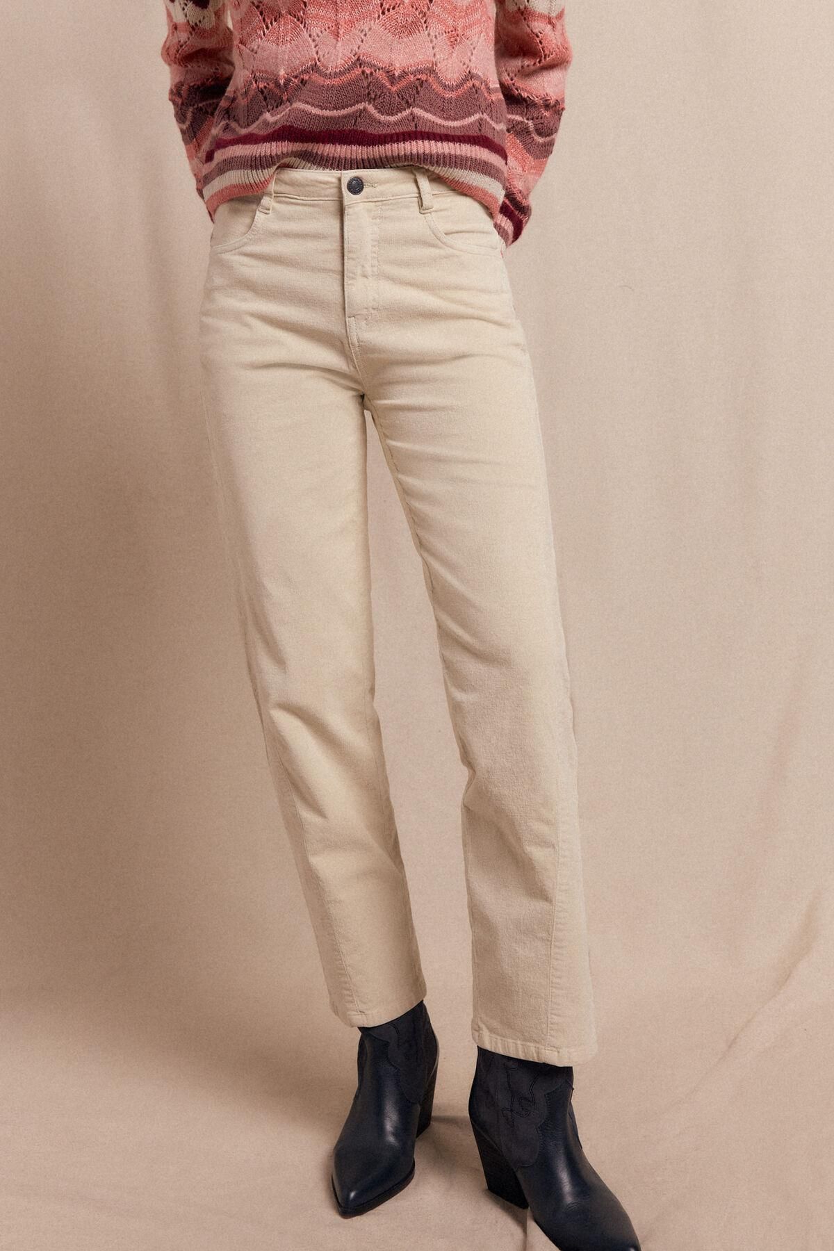 슬로우러브 코듀로이 와이드핏 크롭팬츠 아이보리 5942240 MARFIL - 상품 이미지