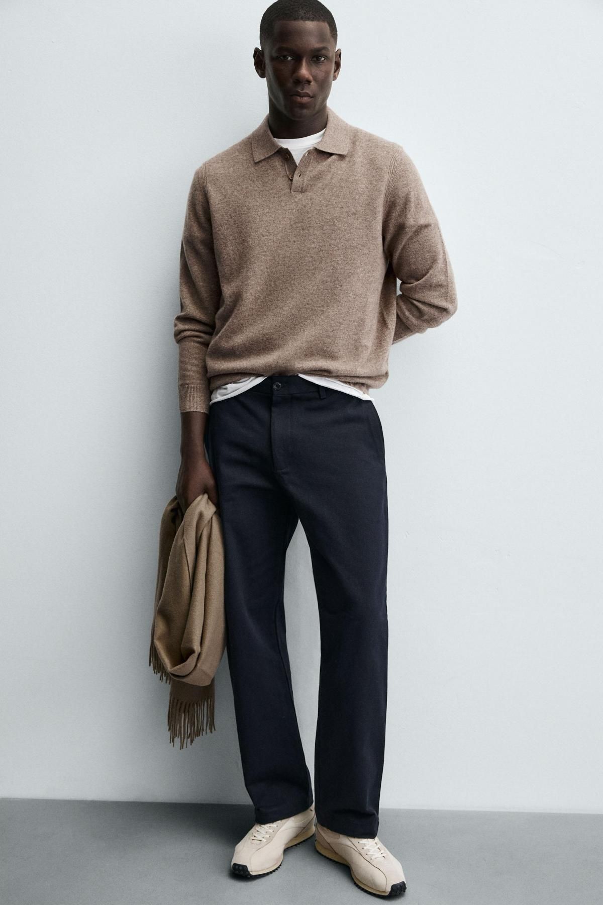 자라 테크니컬 코튼 트윌 스트레이트 팬츠 0706/487 NAVY BLUE - 상세 이미지 5