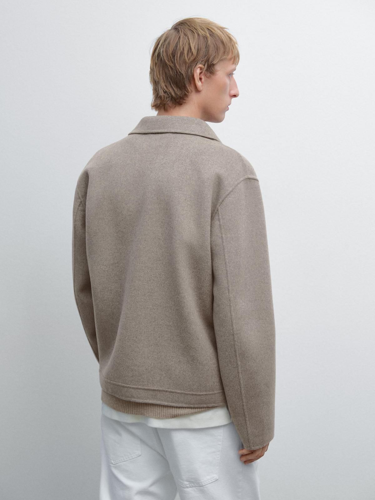 마시모두띠 더블지퍼 울블렌드 테크니컬 재킷 2832/380 BEIGE - 상세 이미지 3