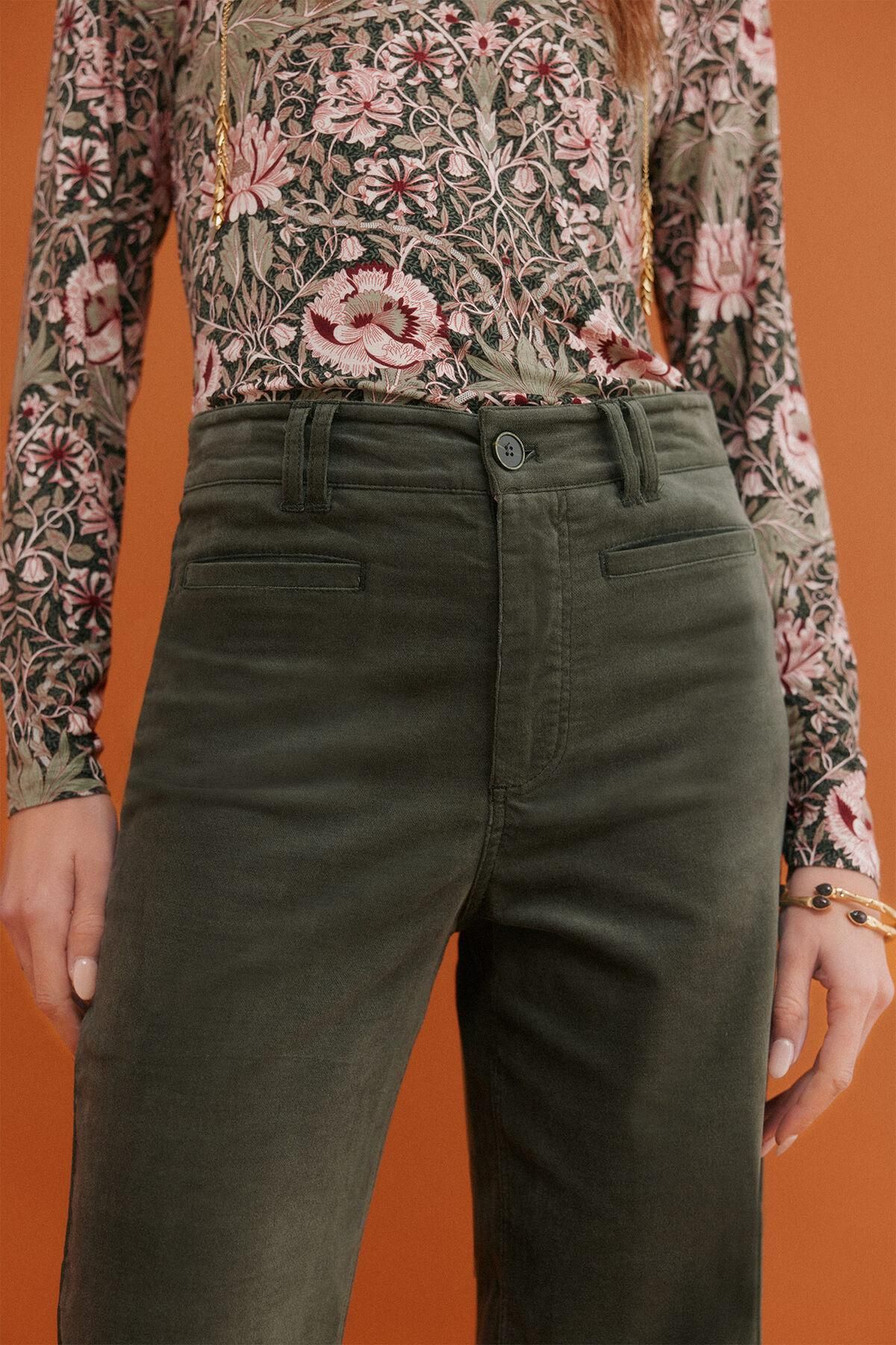 호스 인트로피아 코듀로이 와이드 팬츠 카키 6542833 KAKI - 상세 이미지 3