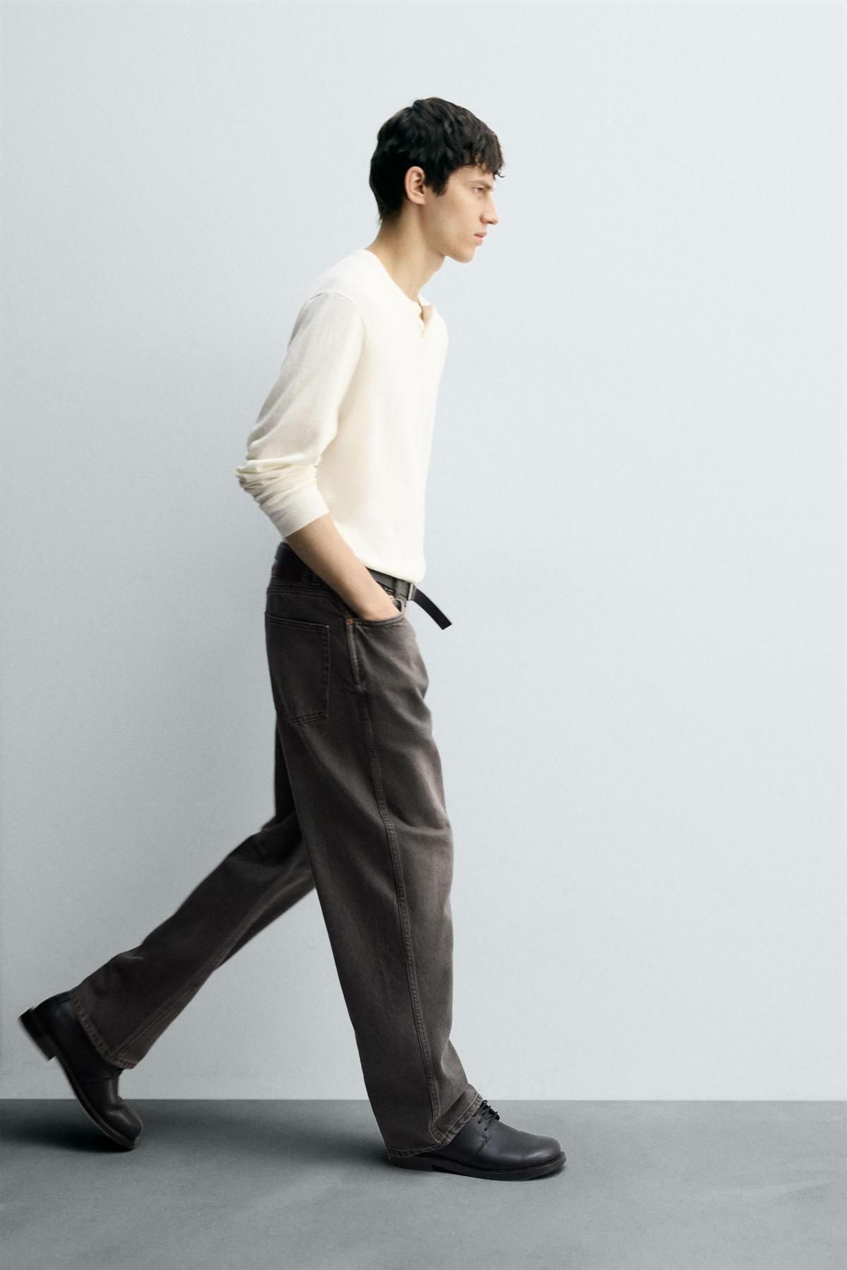 자라 테크니컬 릴랙스드 스트레이트핏 데님 청바지 3991/377 MID-GREY 이미지 6