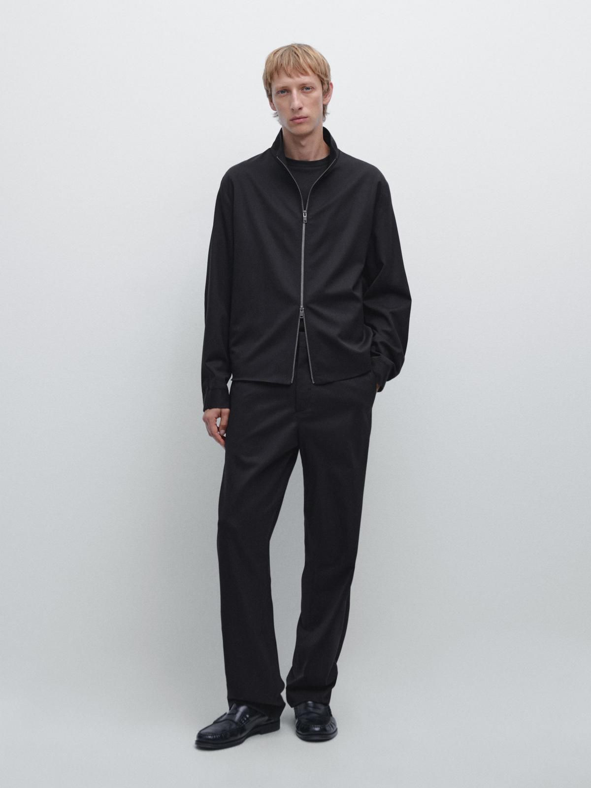 마시모두띠 미니멀 울블렌드 테크니컬 집업 재킷 2858/378 NAVY BLUE - 상세 이미지 2