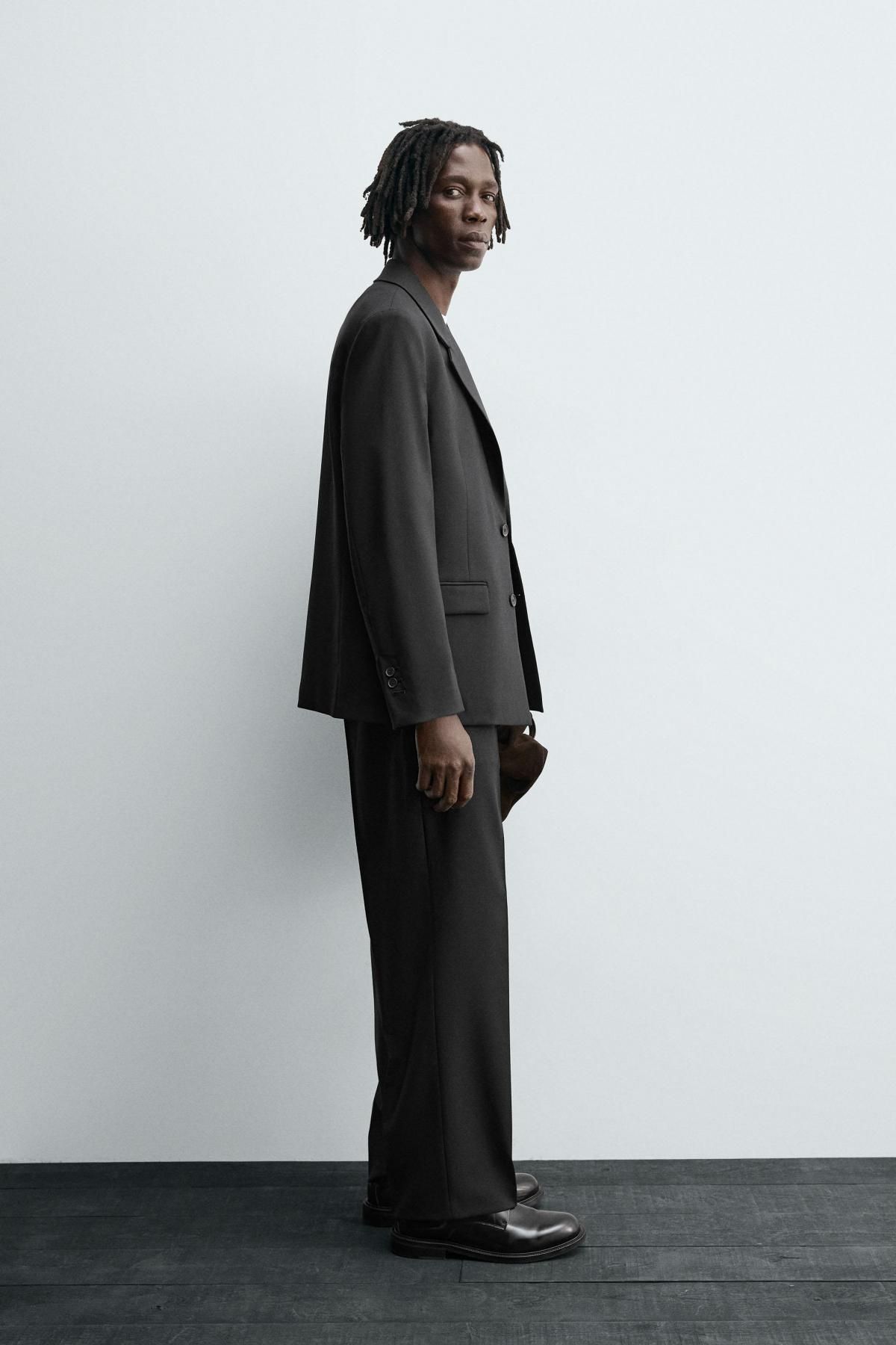자라 울 블렌드 블랙 테일러드 블레이저 6607/791 BLACK - 상세 이미지 5