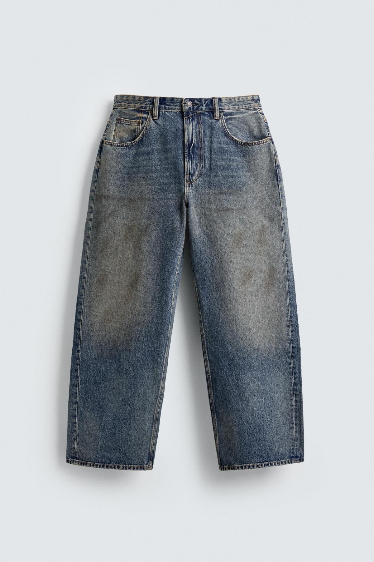 자라 빈티지 워싱 배기핏 데님 와이드 청바지 9794/381 MID-BLUE 이미지 7