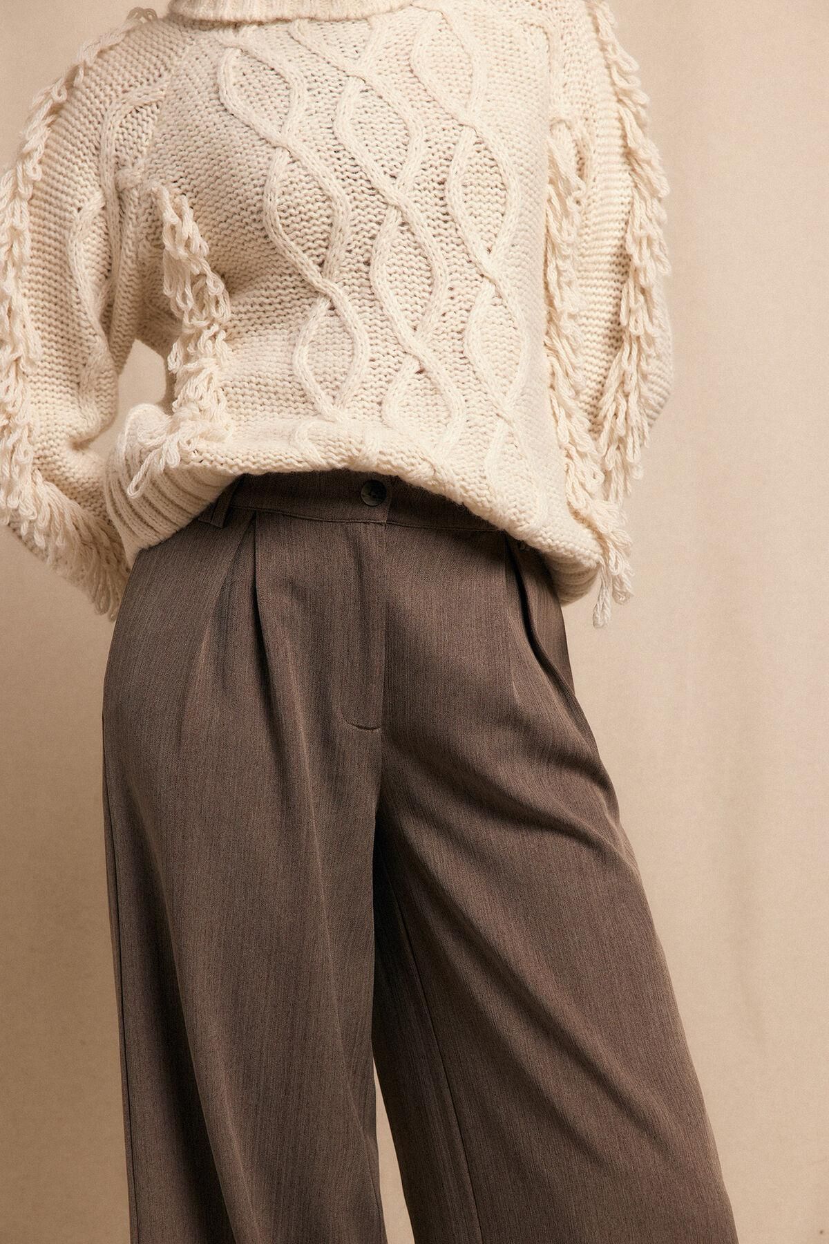 슬로우러브 와이드 더블 플리츠 슬랙스 팬츠 3722145 ARENA - 상세 이미지 2