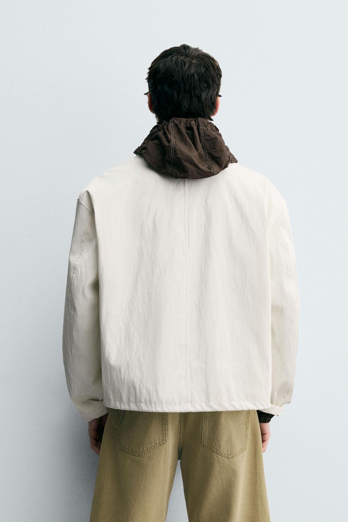 자라 테크니컬 샤이니 릴렉스핏 집업 재킷 3548/300 WHITE - 상세 이미지 4