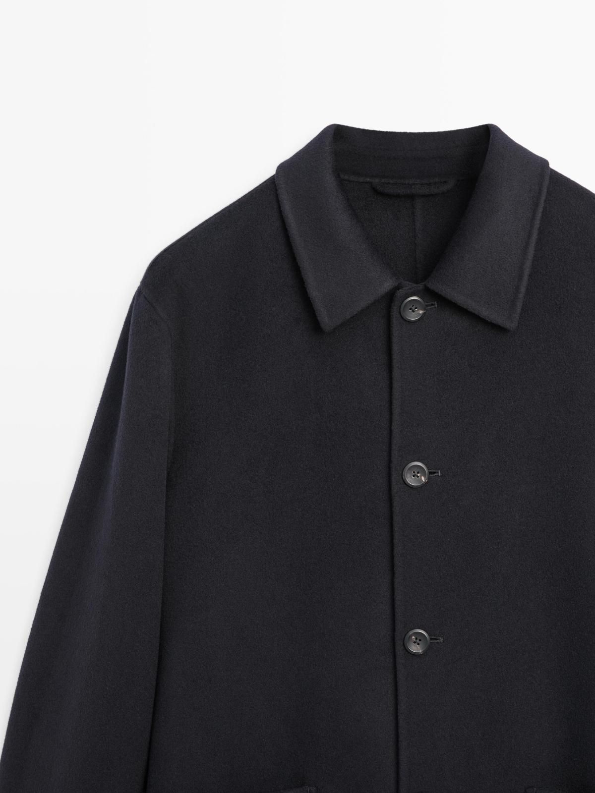 마시모두띠 프리미엄 캐시미어 싱글 롱 코트 2894/386 NAVY BLUE 이미지 6