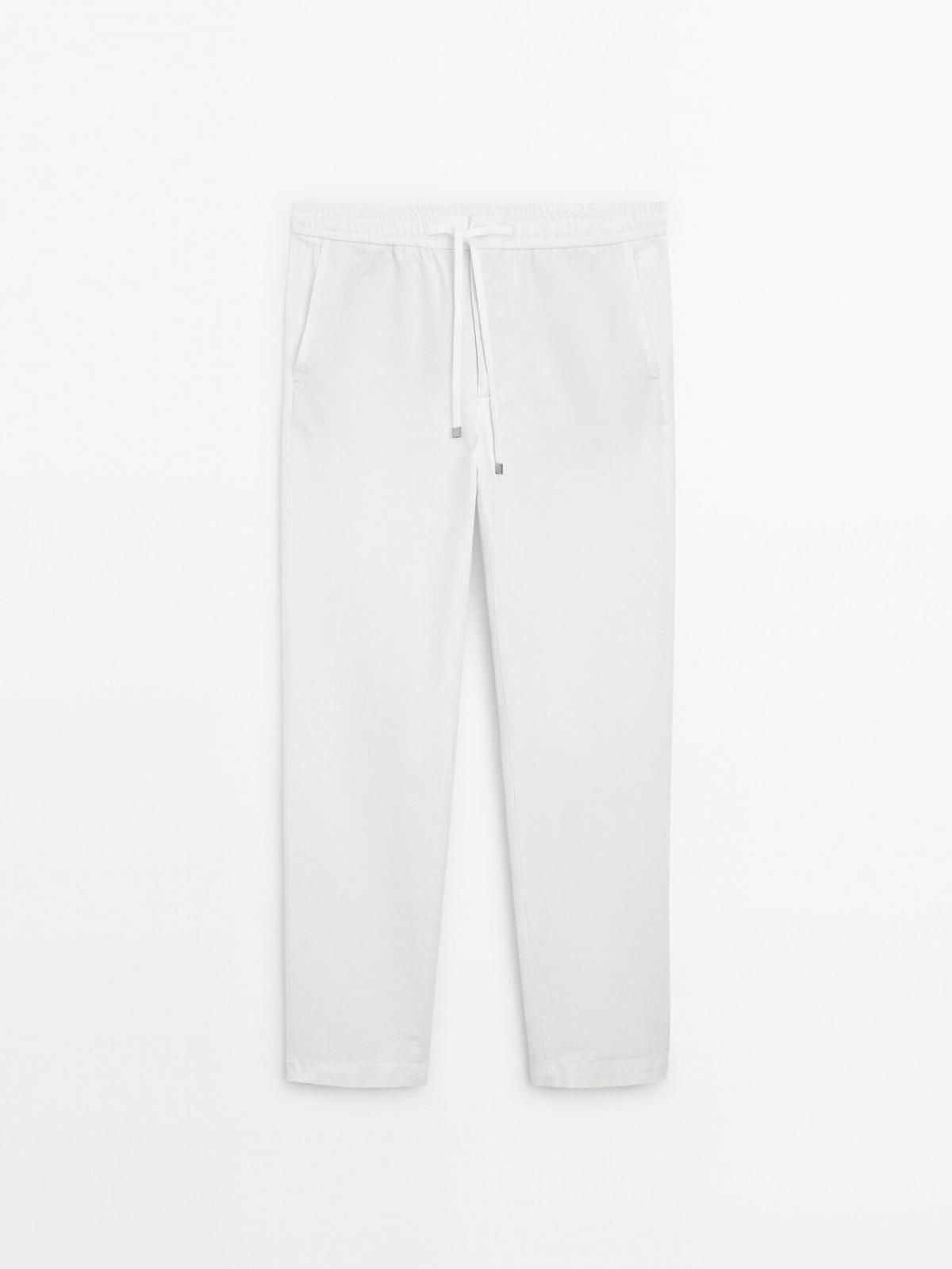 마시모두띠 와이드핏 코튼블렌드 조거 팬츠 0008/004 WHITE - 상세 이미지 5