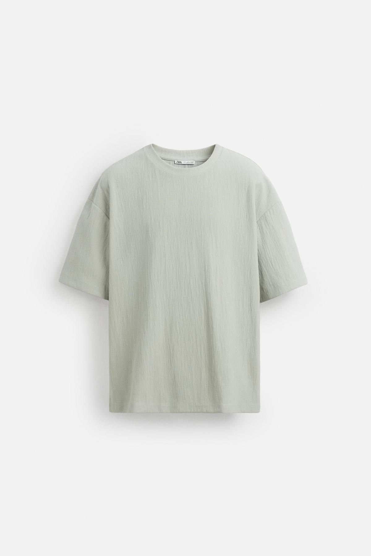 자라 텍스처 릴렉스핏 티셔츠 3992/405 BLUE / GREY - 메인 이미지