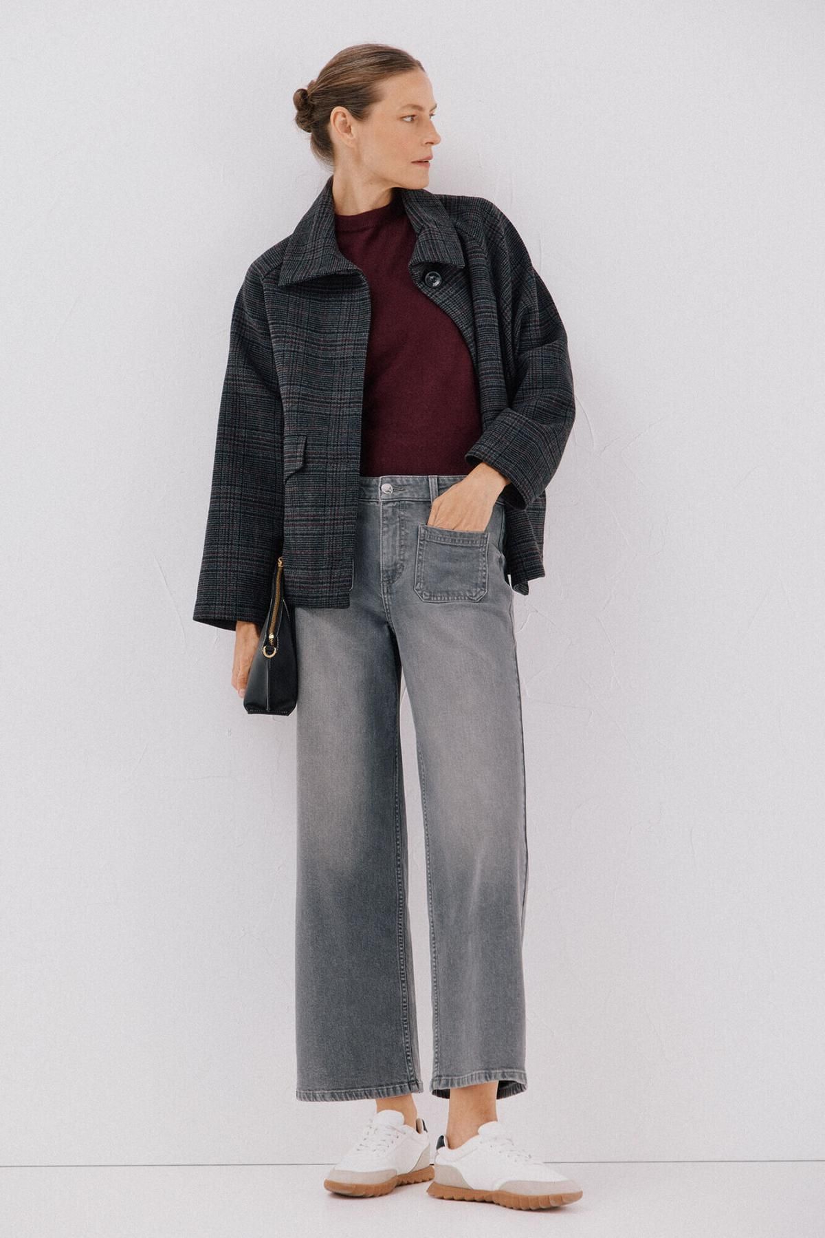 꼬르떼피엘 와이드핏 하이라이즈 데님 팬츠 9952134 GRIS OSCURO - 상세 이미지 3