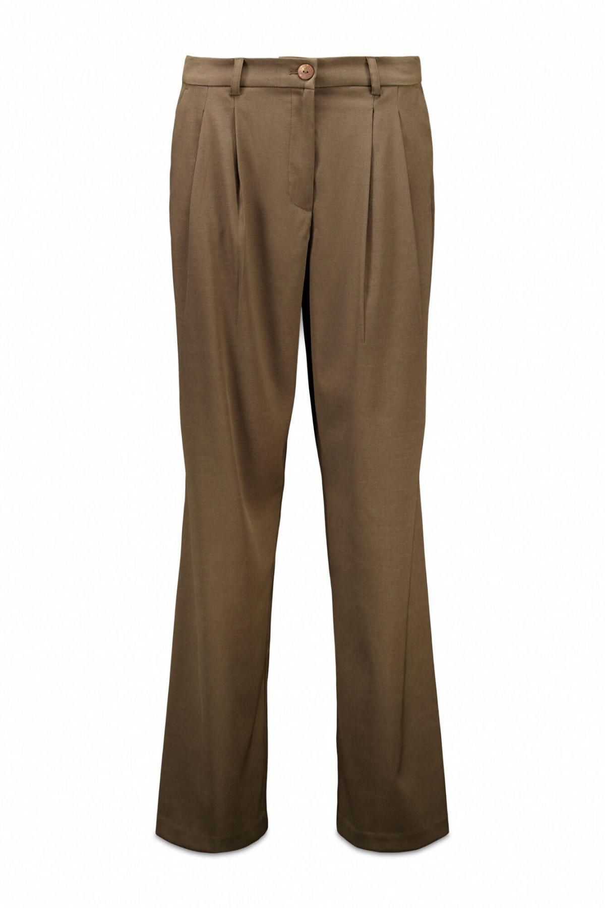 슬로우러브 와이드핏 테크니컬 핀턱 슬랙스 팬츠 3722132 BEIGE - 상세 이미지 5