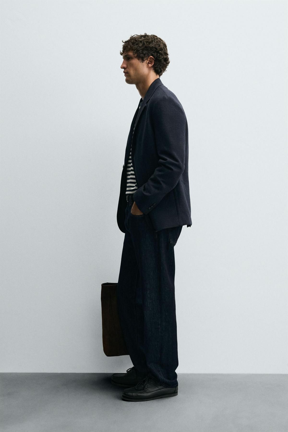 자라 텍스처 레귤러핏 테일러드 재킷 5936/466 NAVY BLUE - 상세 이미지 5