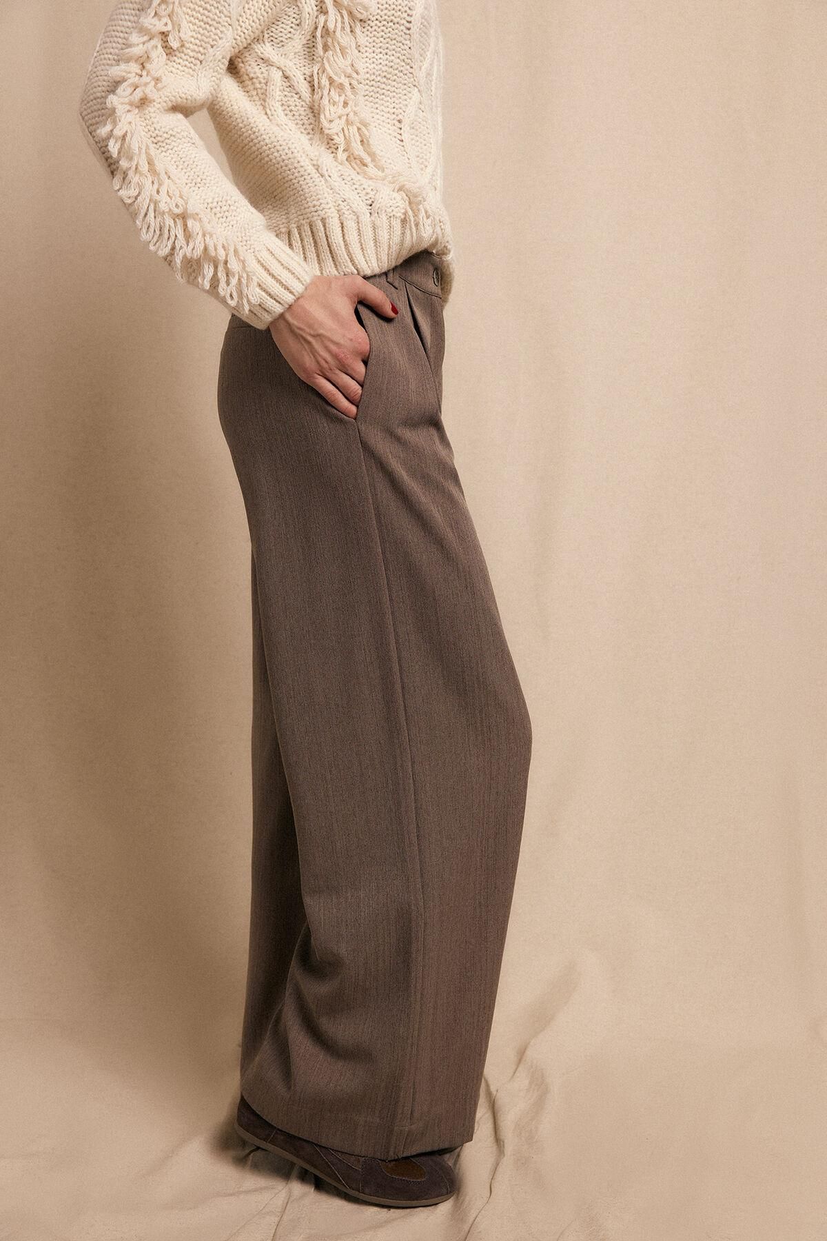 슬로우러브 와이드 더블 플리츠 슬랙스 팬츠 3722145 ARENA - 상세 이미지 3