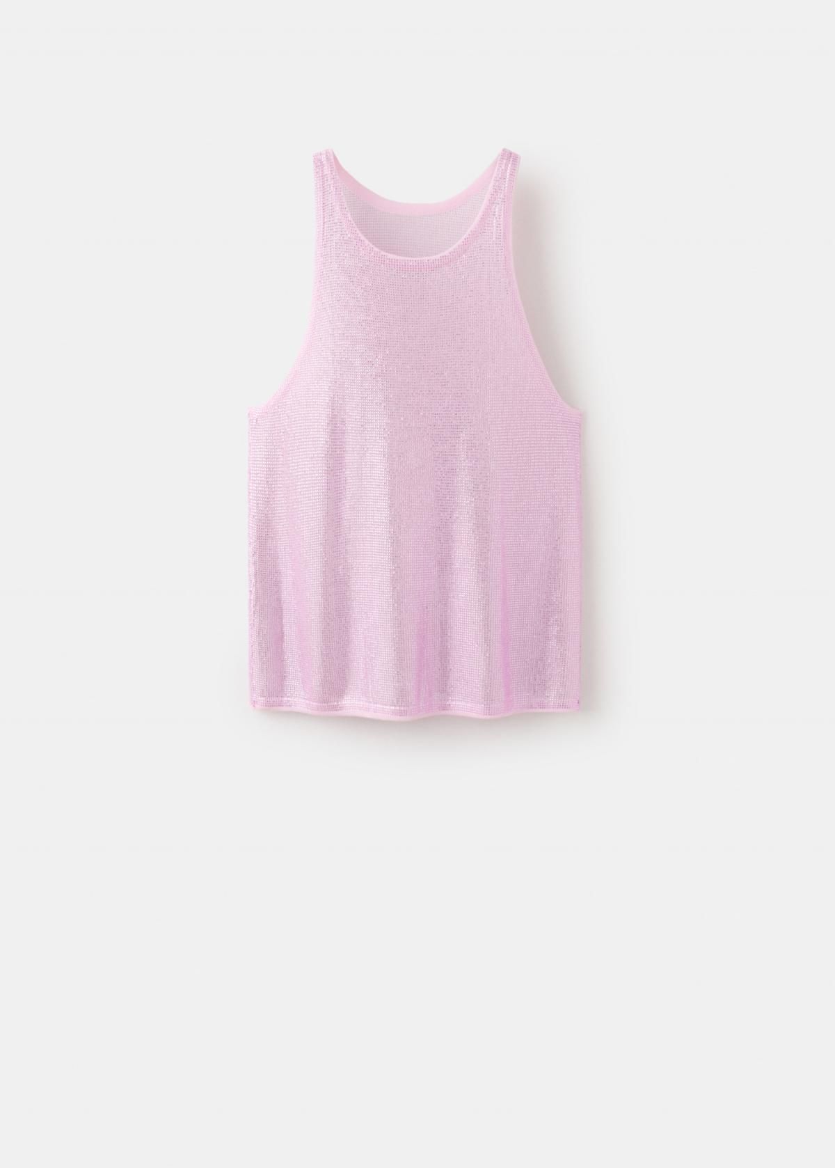 망고 크리스탈 장식 홀터넥 민소매 탑 17099117 ROSA - 메인 이미지