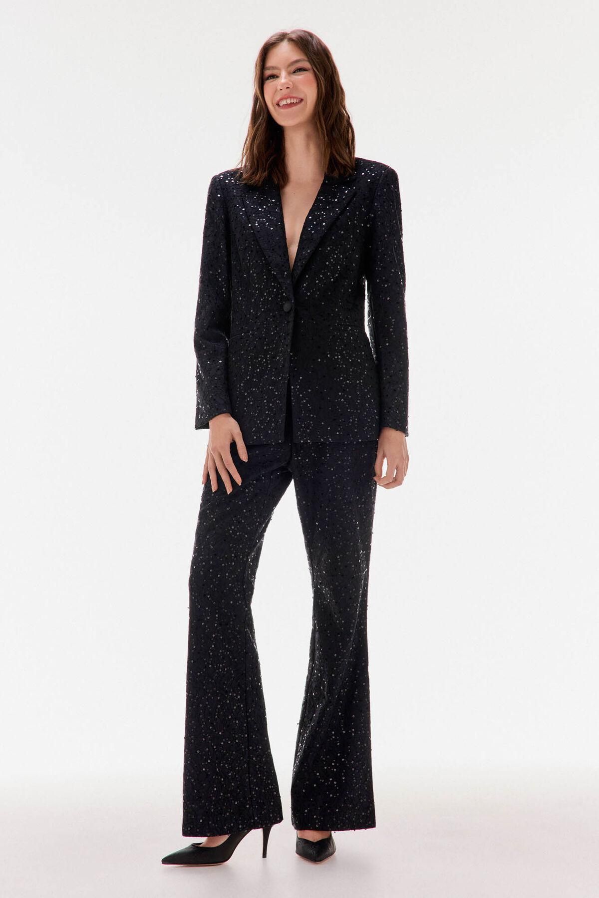 티에프피 글램 시퀸 스트레이트 팬츠 0832542 NEGRO - 상세 이미지 3