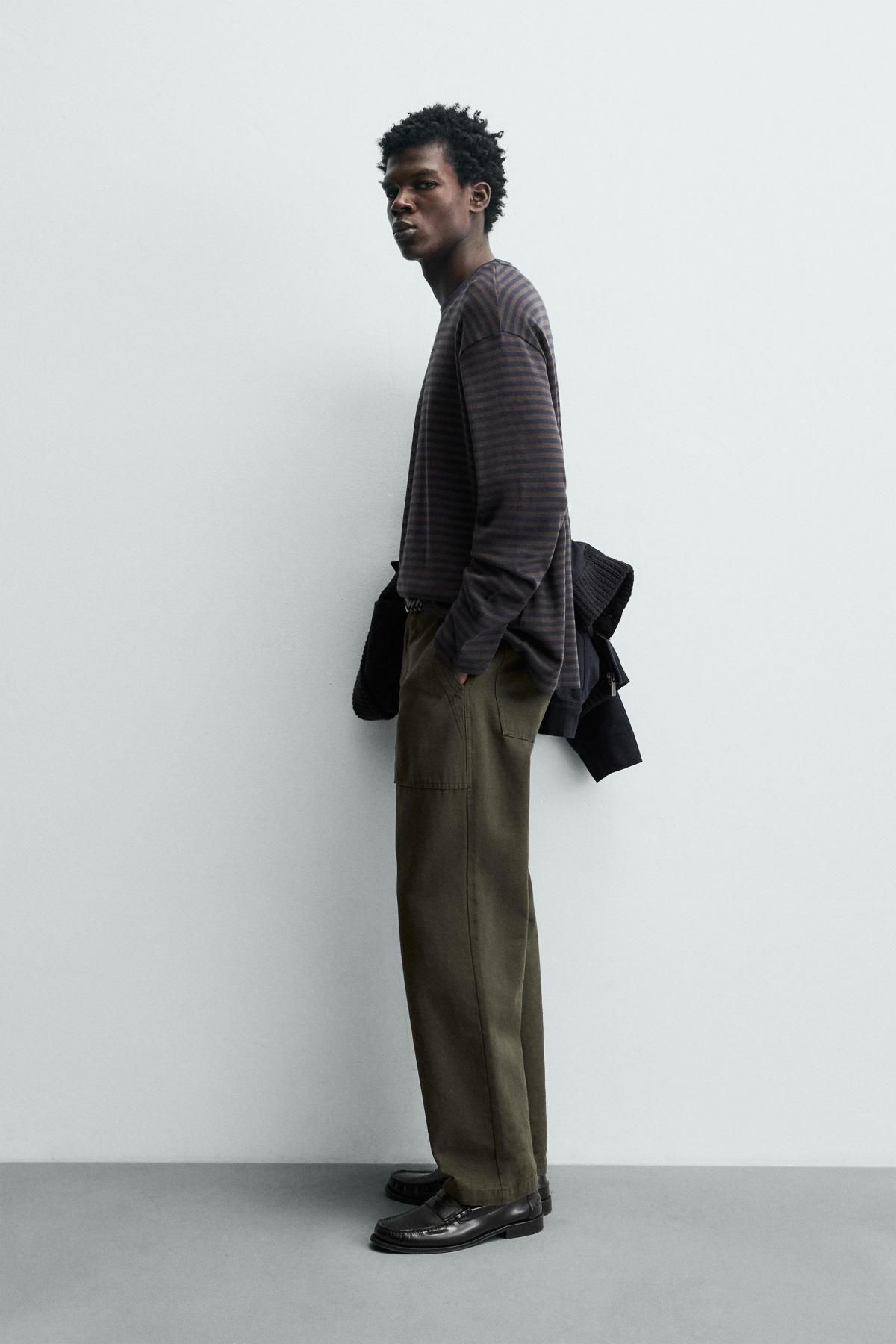자라 스트라이프 라운드넥 긴팔 티셔츠 1887/313 STRIPES - 상세 이미지 5
