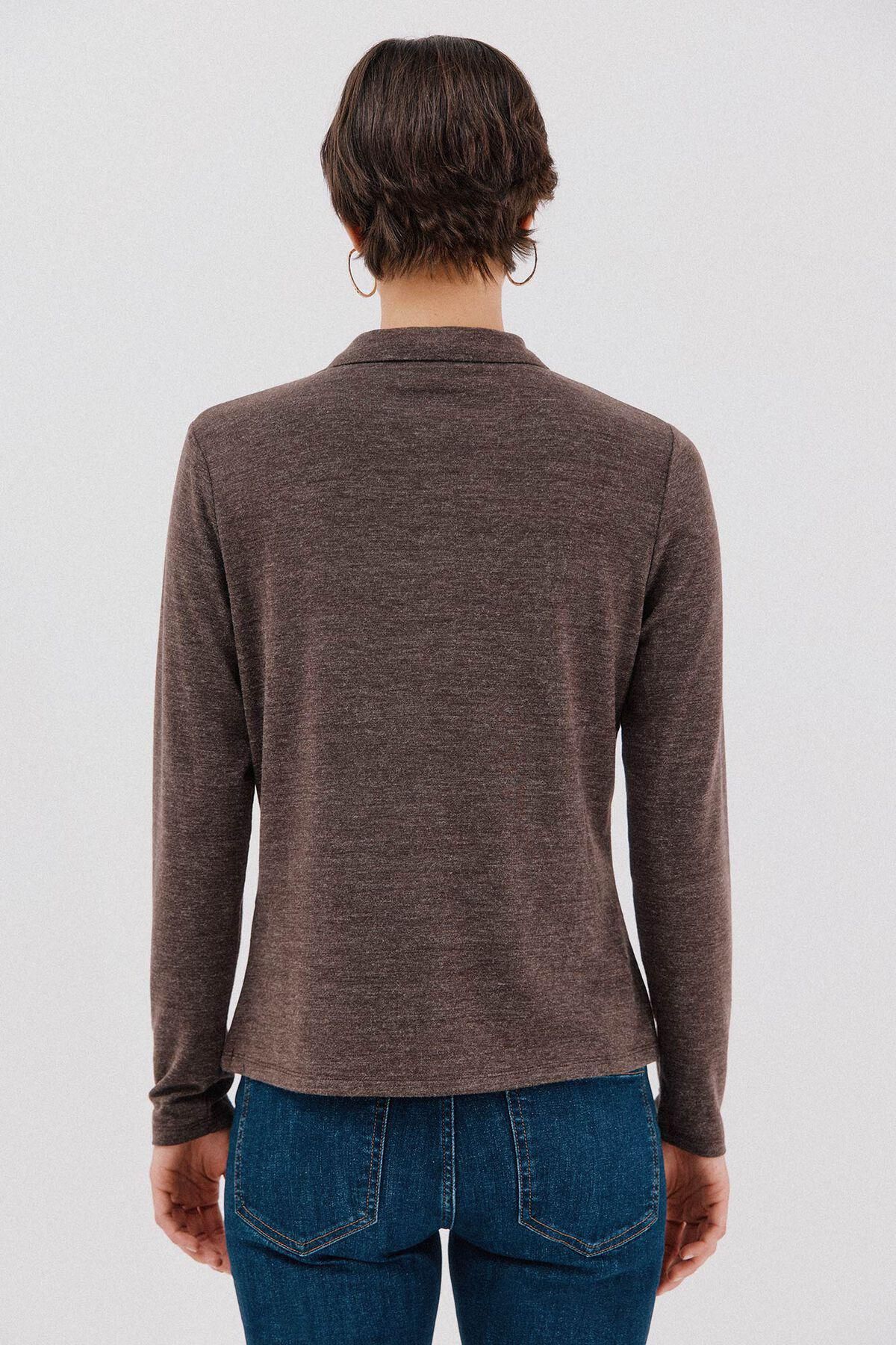 꼬르떼피엘 엘라스틱 버튼업 브라운 긴팔 셔츠 6322488 MARRON OSCURO - 상세 이미지 5