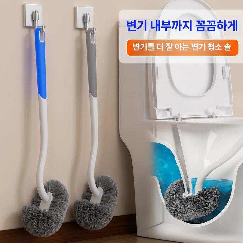 욕실 화장실 청소솔 긴손잡이 다용도 브 틈새 청소 용품 그레이 - 상세 이미지 2