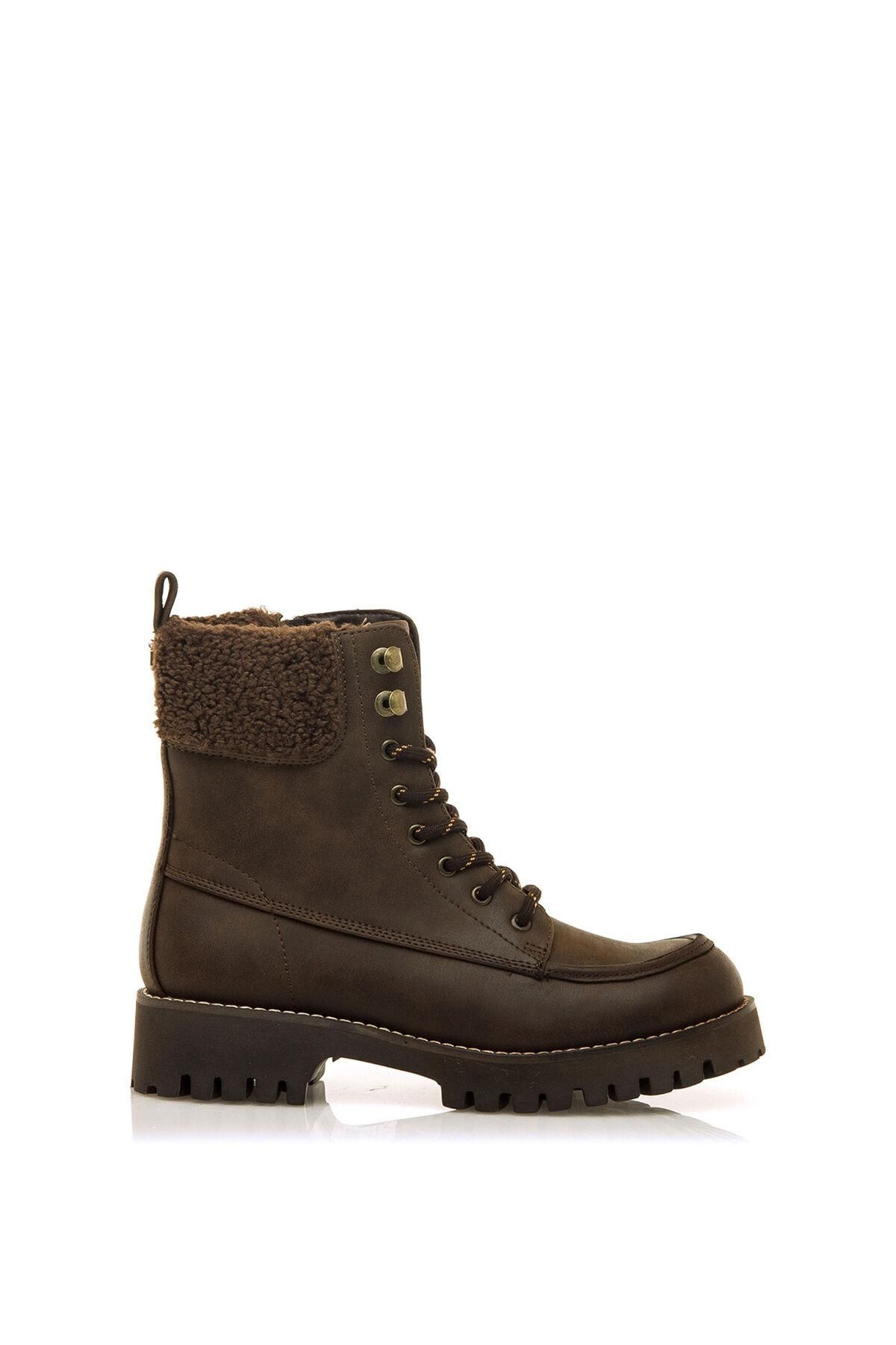 엠티엔지 퍼 안감 워커 부츠 브라운 1522662 MARRON - 상품 이미지