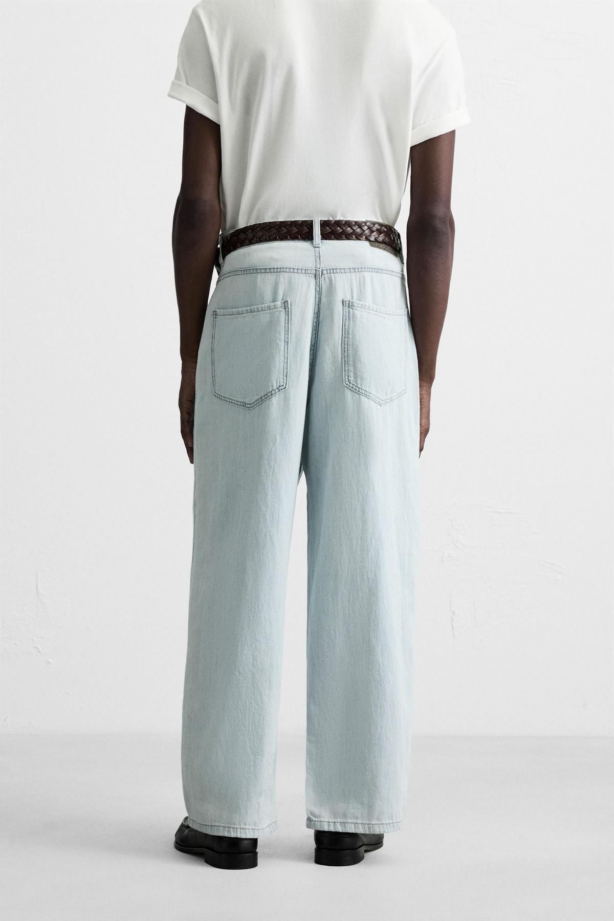 자라 라이트웨이트 루즈핏 와이드 데님 팬츠 9794/371 LIGHT BLUE - 상세 이미지 3