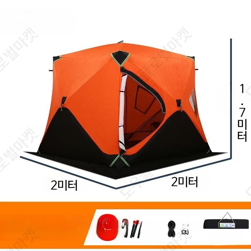 극동계텐트 빙박 사우나 대형 장박 누빔 경량 겨울 동계 - 상세 이미지 3
