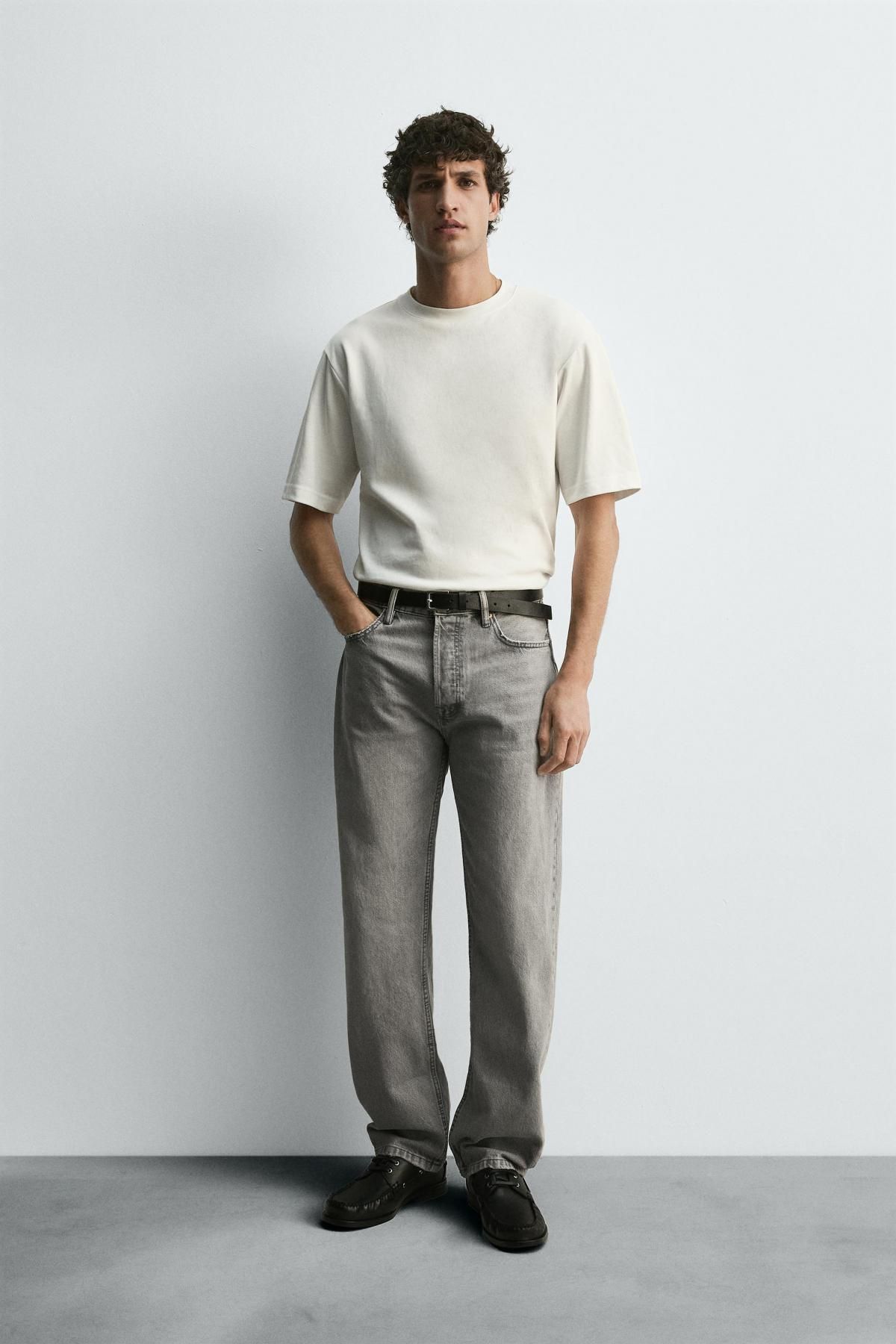 자라 테크니컬 스트레이트핏 데님 청바지 8062/410 MID-GREY - 상세 이미지 2