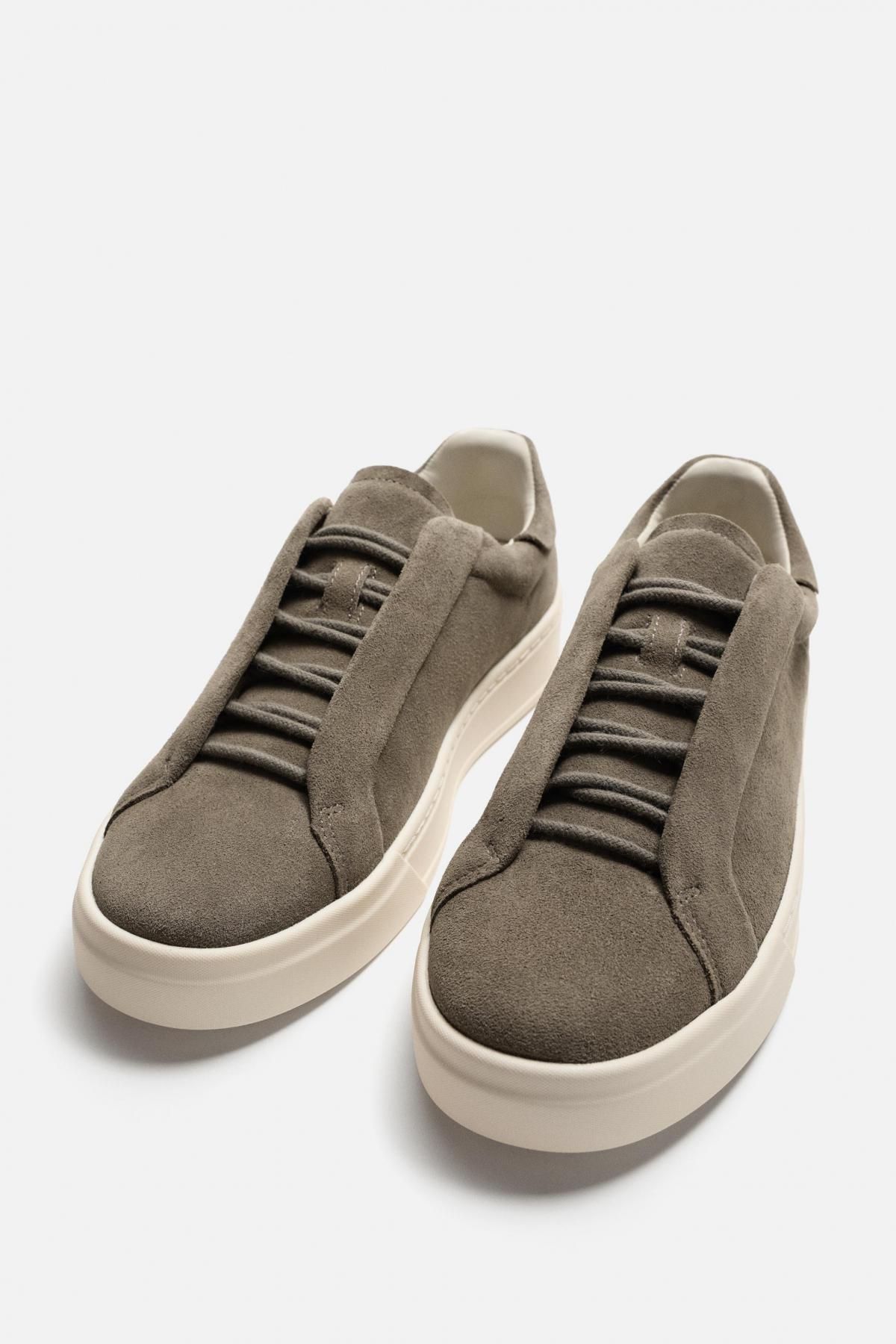 자라 스플릿 스웨이드 레더 테크니컬 청키 스니커즈 2210/521 TAUPE GREY - 상세 이미지 2