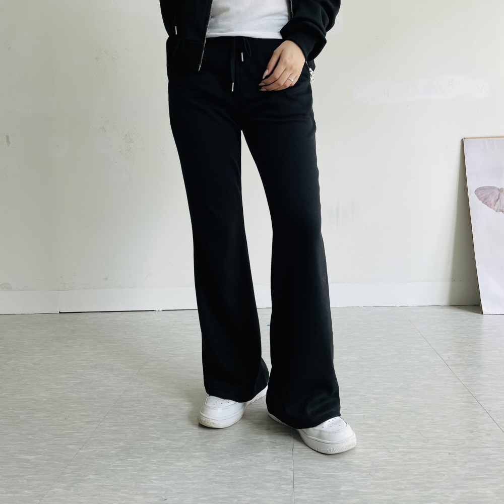 기모 노기모 나팔바지 부츠컷 트레이닝팬츠 키작녀바지 숏기장 롱기장 - 상세 이미지 4