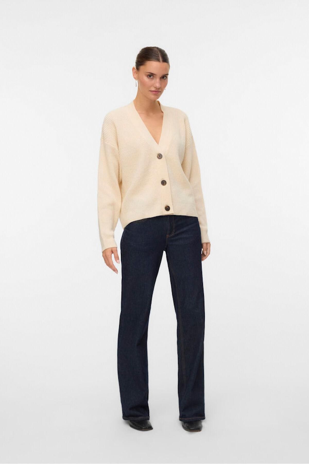 베로모다 브이넥 크롭 니트 가디건 아이보리 여성 3762211 BEIGE - 상세 이미지 2