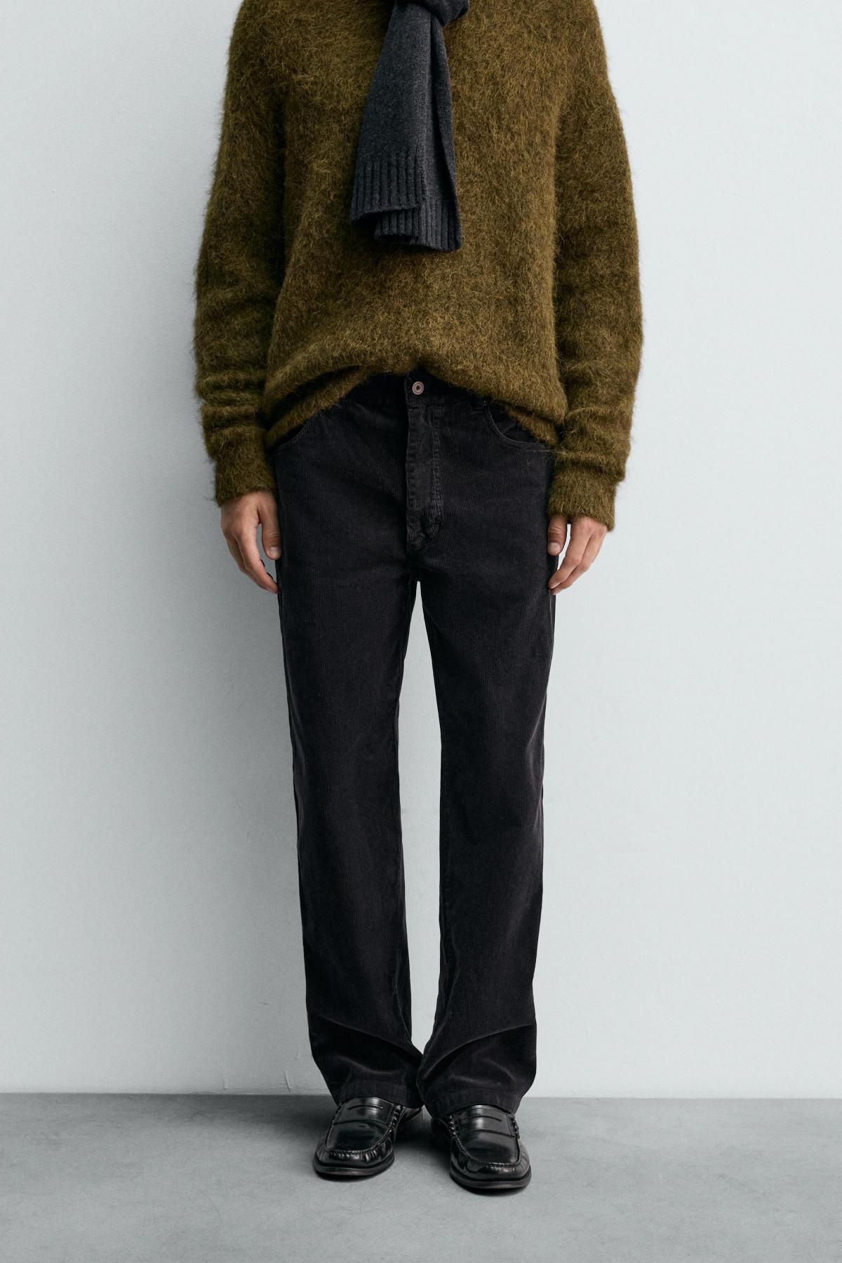 자라 코듀로이 레귤러핏 팬츠 남성용 3692/300 DARK NAVY - 메인 이미지