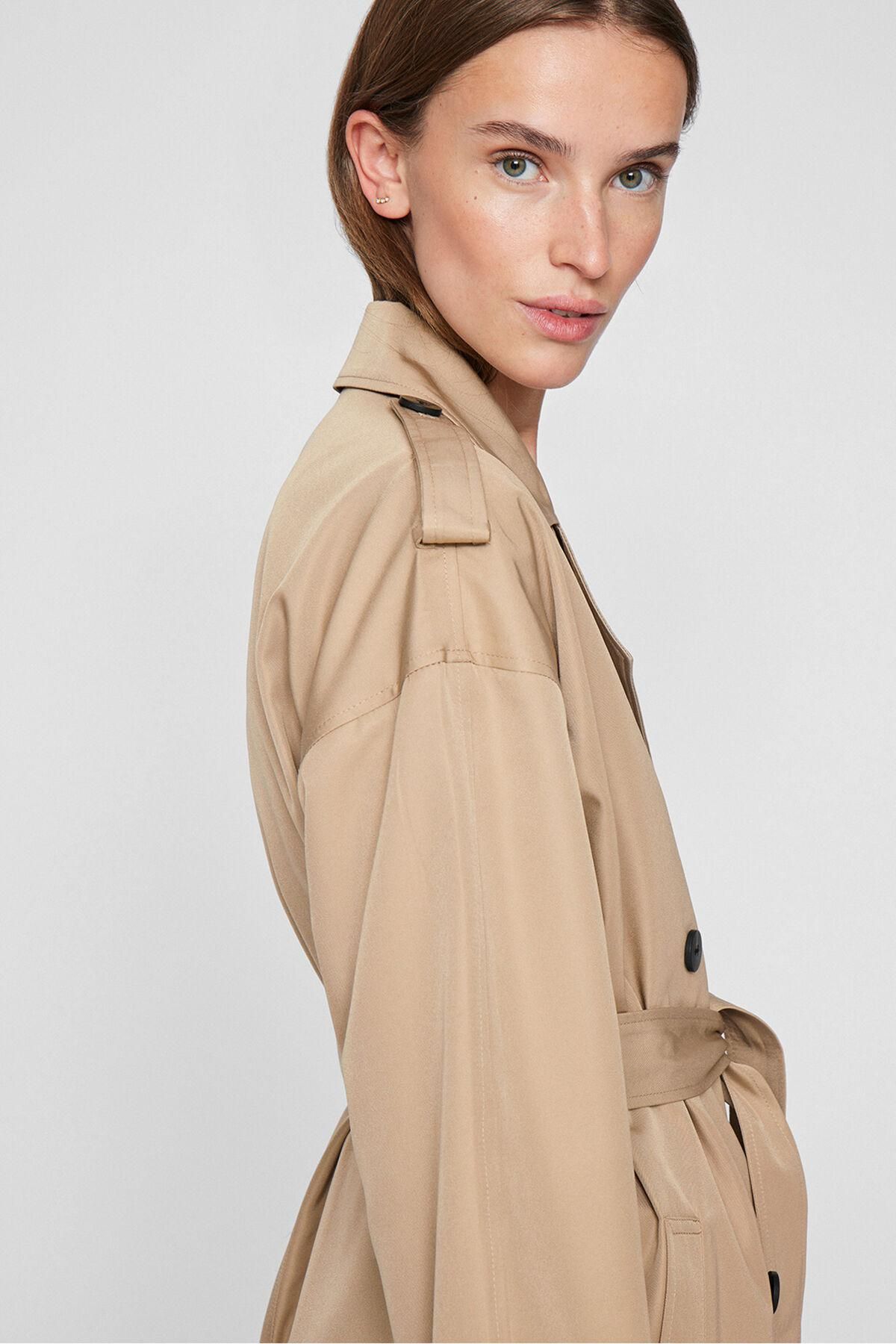 빌라 더블버튼 벨트 롱 트렌치코트 6031229 BEIGE - 상세 이미지 5