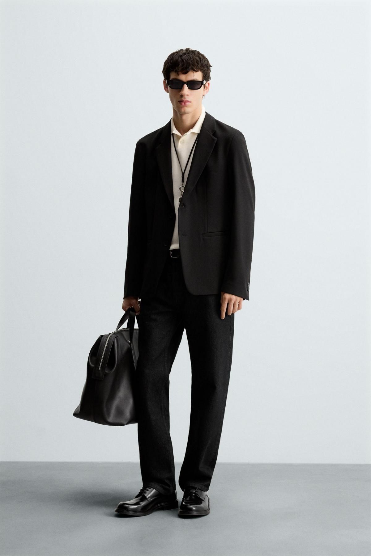 자라 컴포트 슬림핏 블랙 블레이저 0706/102 BLACK - 상세 이미지 2