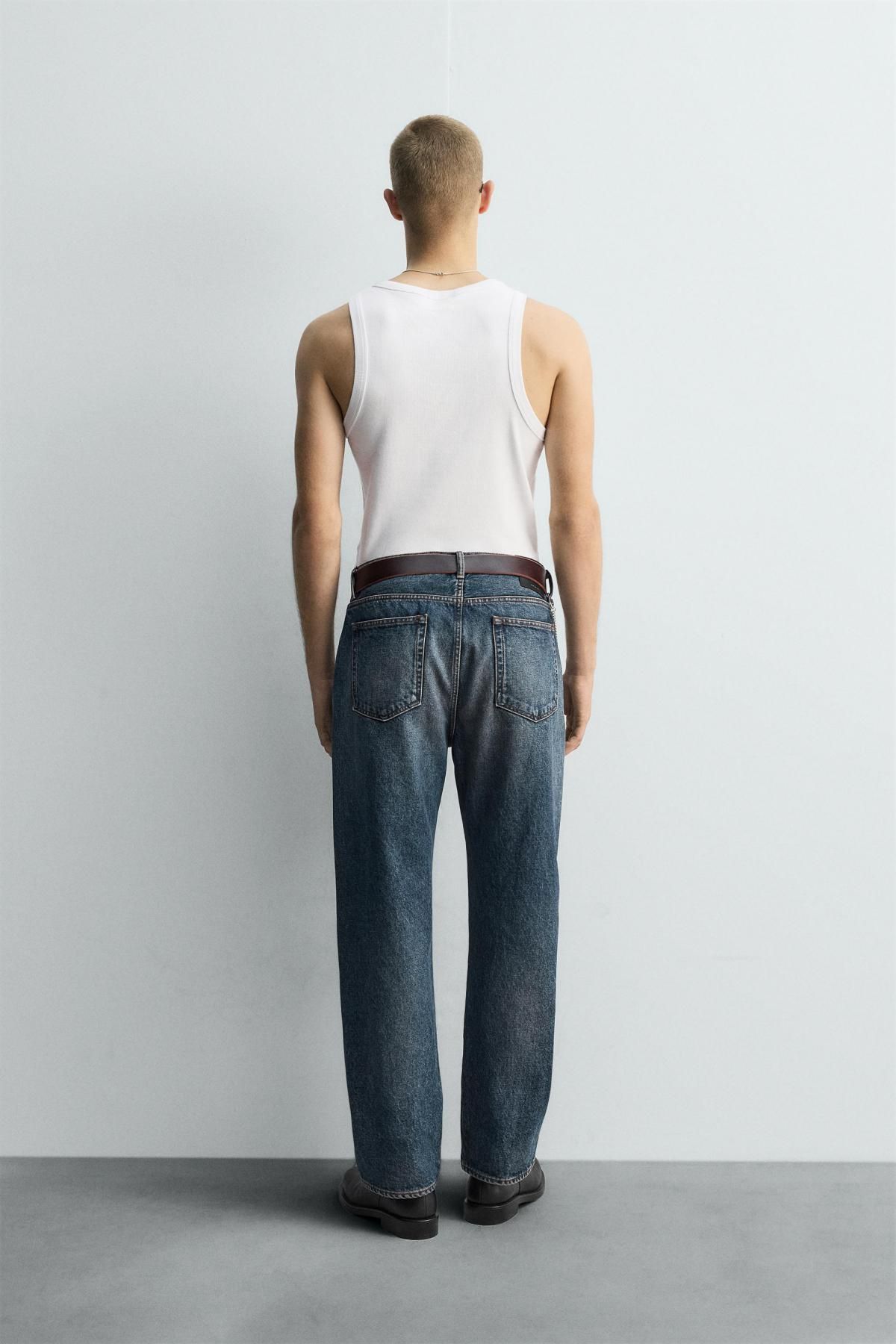 자라 데님 스트레이트 앵클핏 진 5155/300 BLUE - 상세 이미지 4