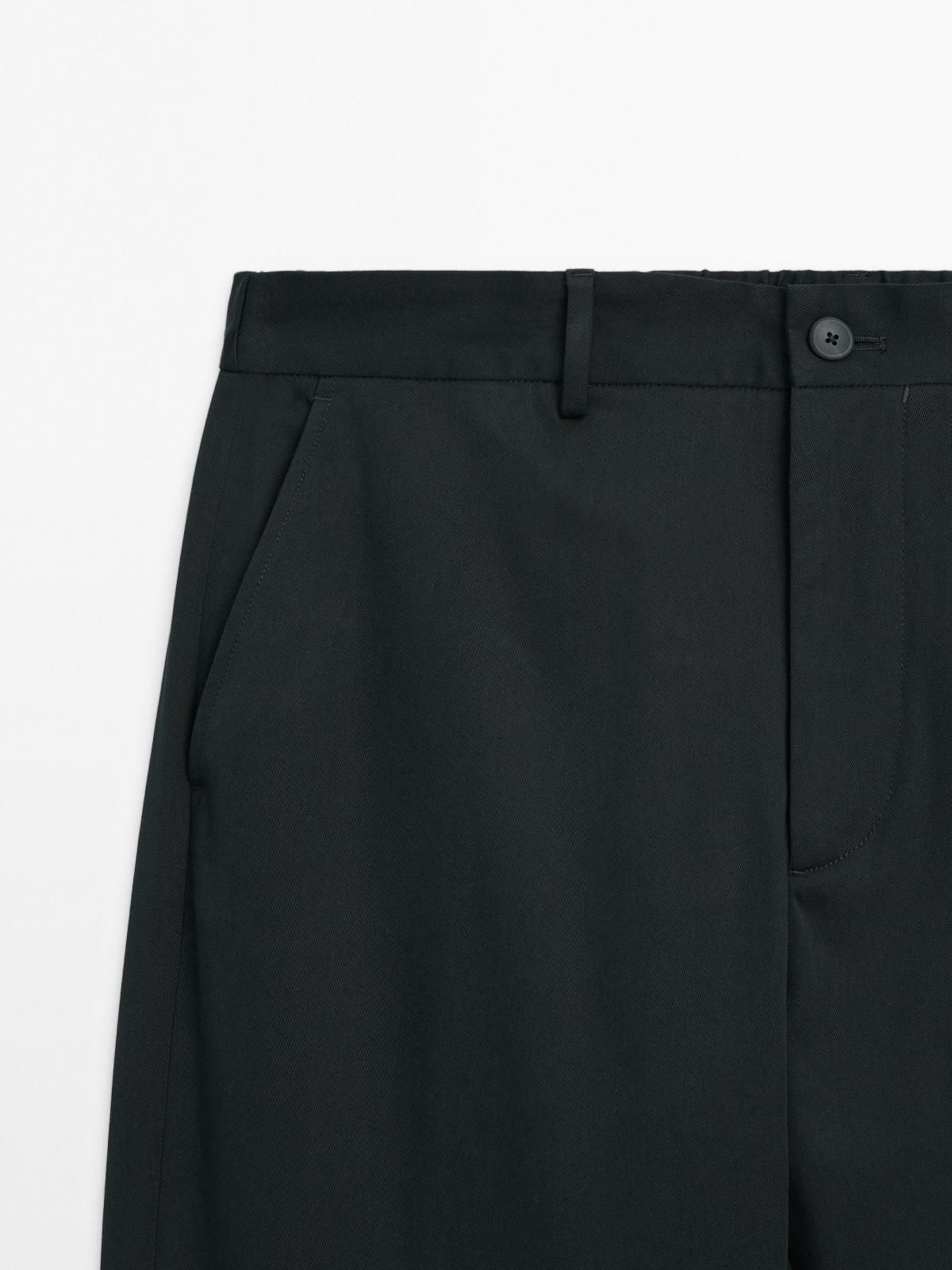 마시모두띠 테크니컬 코튼블렌드 세미 조거 팬츠 0029/006 NAVY BLUE 이미지 6