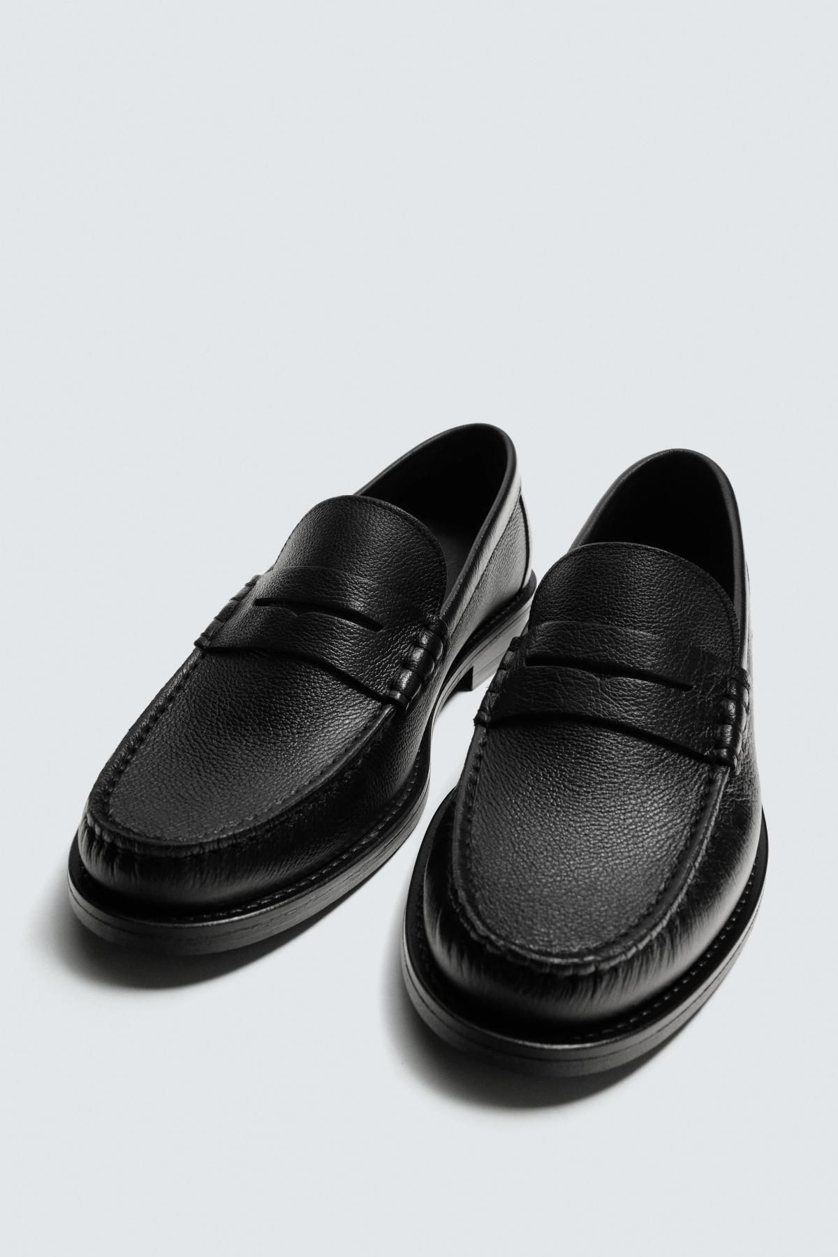 자라 프리미엄 클래식 레더 페니 로퍼 2677/620 BLACK - 상세 이미지 2
