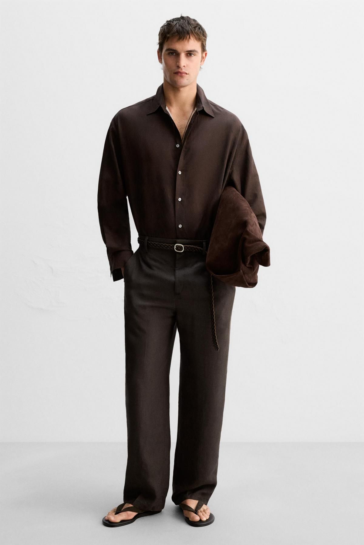자라 프리미엄 레더 스트랩 샌들 2790/520 BLACK - 상세 이미지 3
