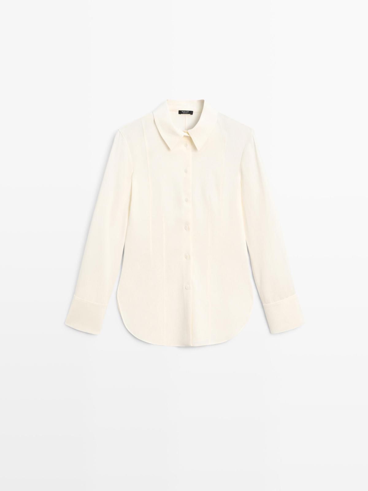 마시모두띠 스트레치 슬림핏 베이직 긴팔 셔츠 5191/791 OFF WHITE - 상품 이미지