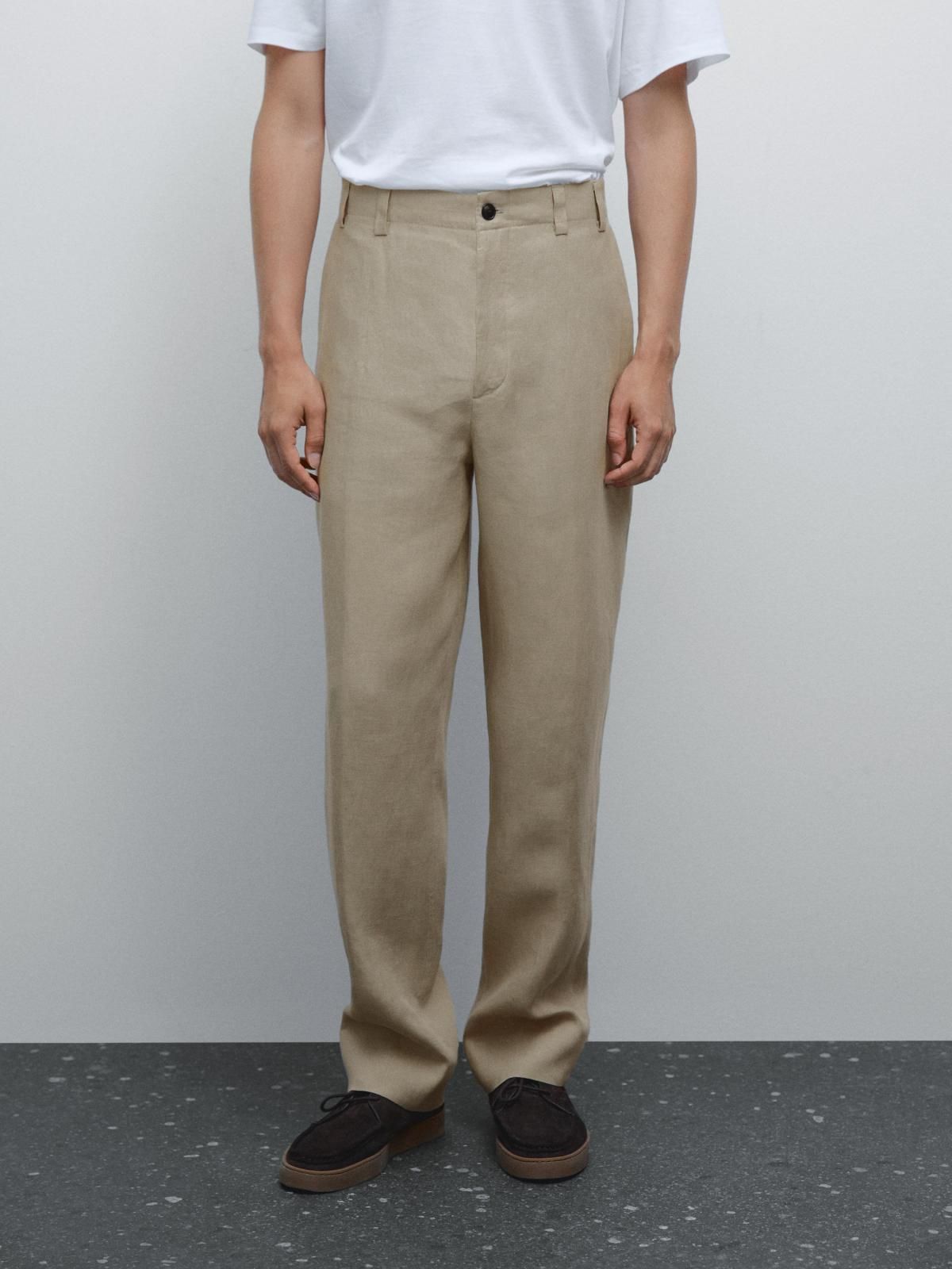 마시모두띠 프리미엄 리넨 와이드 팬츠 2862/357 BEIGE - 상품 이미지