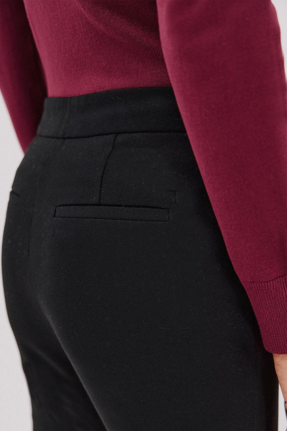 꼬르떼피엘 테니트 스트레이트 버튼 여성 팬츠 8722326 NEGRO - 상세 이미지 5