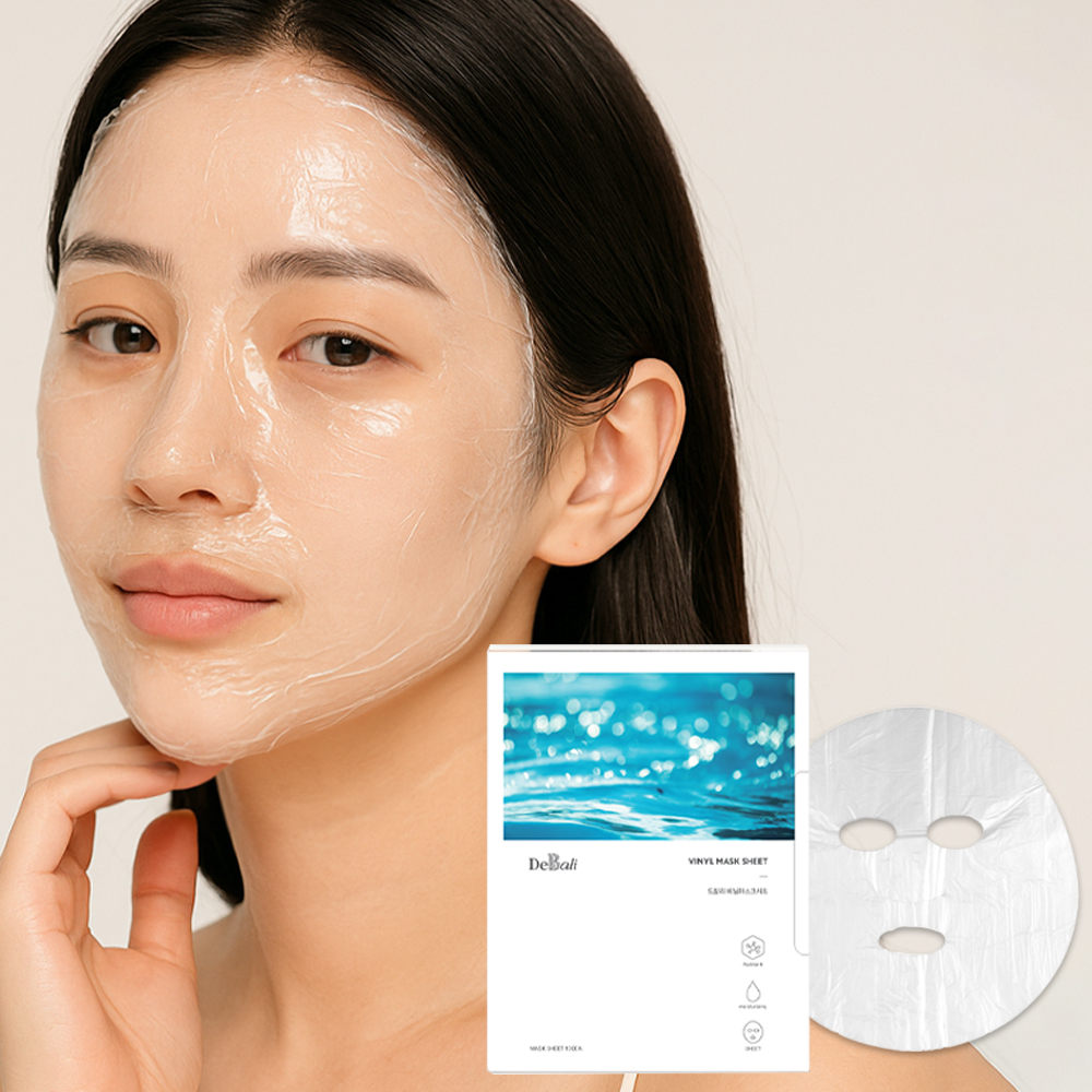 드발리 비닐마스크팩 목주름팩 얼굴 넥 시트 에스테틱 피부과 모델링팩 얼굴비닐팩, 100매입, 3개 - 상품 이미지