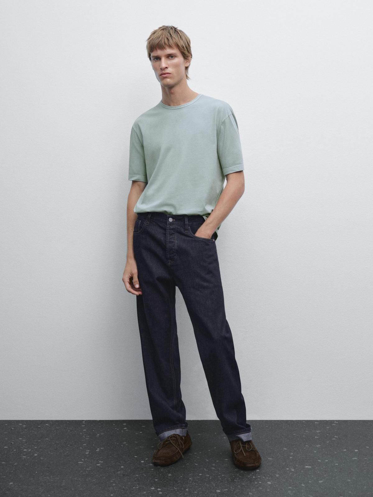 마시모두띠 빈티지워싱 라운드넥 반팔 티셔츠 0505/150 GREY BLUE - 상세 이미지 2