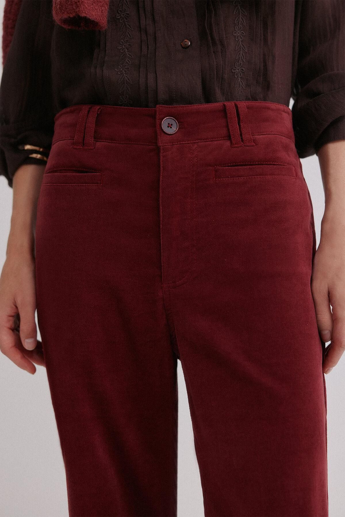 호스 인트로피아 코듀로이 와이드핏 트렌디 팬츠 6542833 GRANATE - 상세 이미지 3