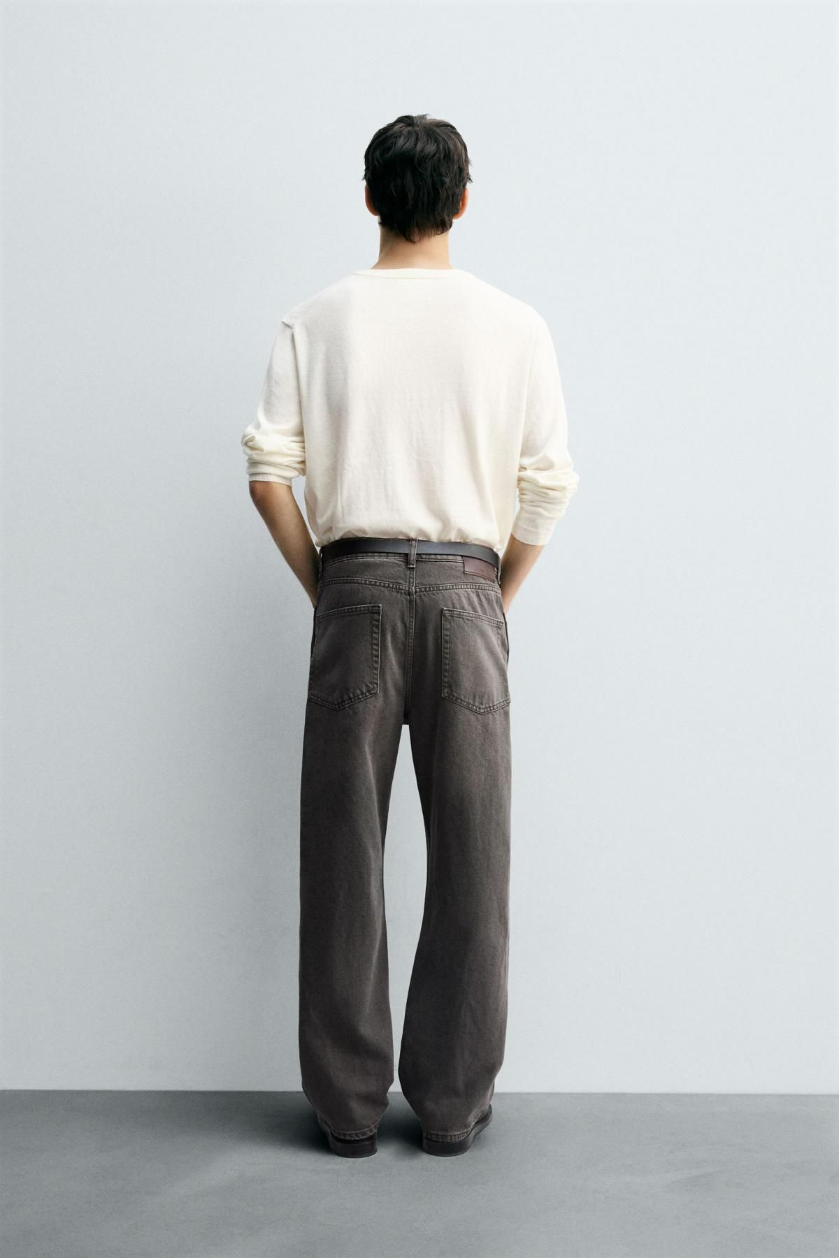 자라 테크니컬 릴랙스드 스트레이트핏 데님 청바지 3991/377 MID-GREY - 상세 이미지 4