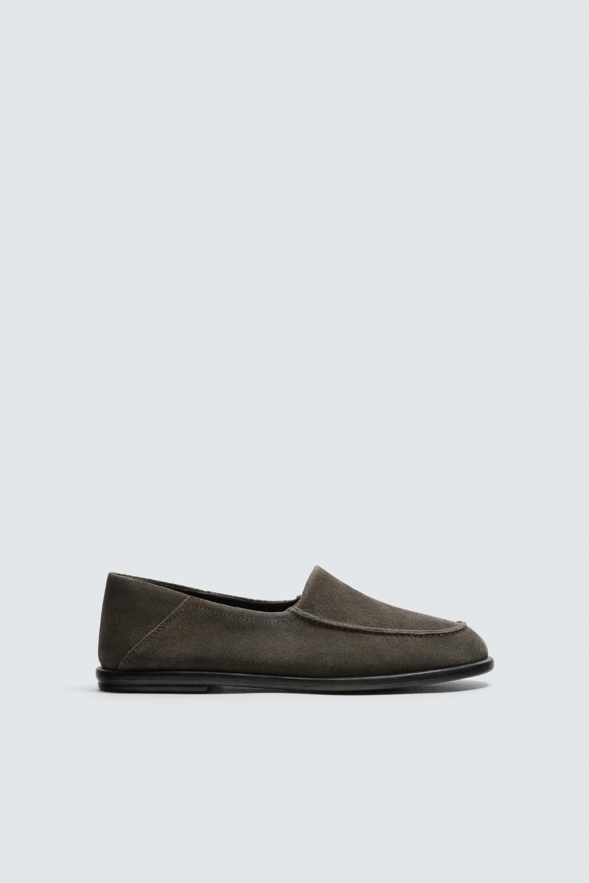 자라 프리미엄 레더 스웨이드 베이직 로퍼 2663/620 TAUPE GREY - 상품 이미지