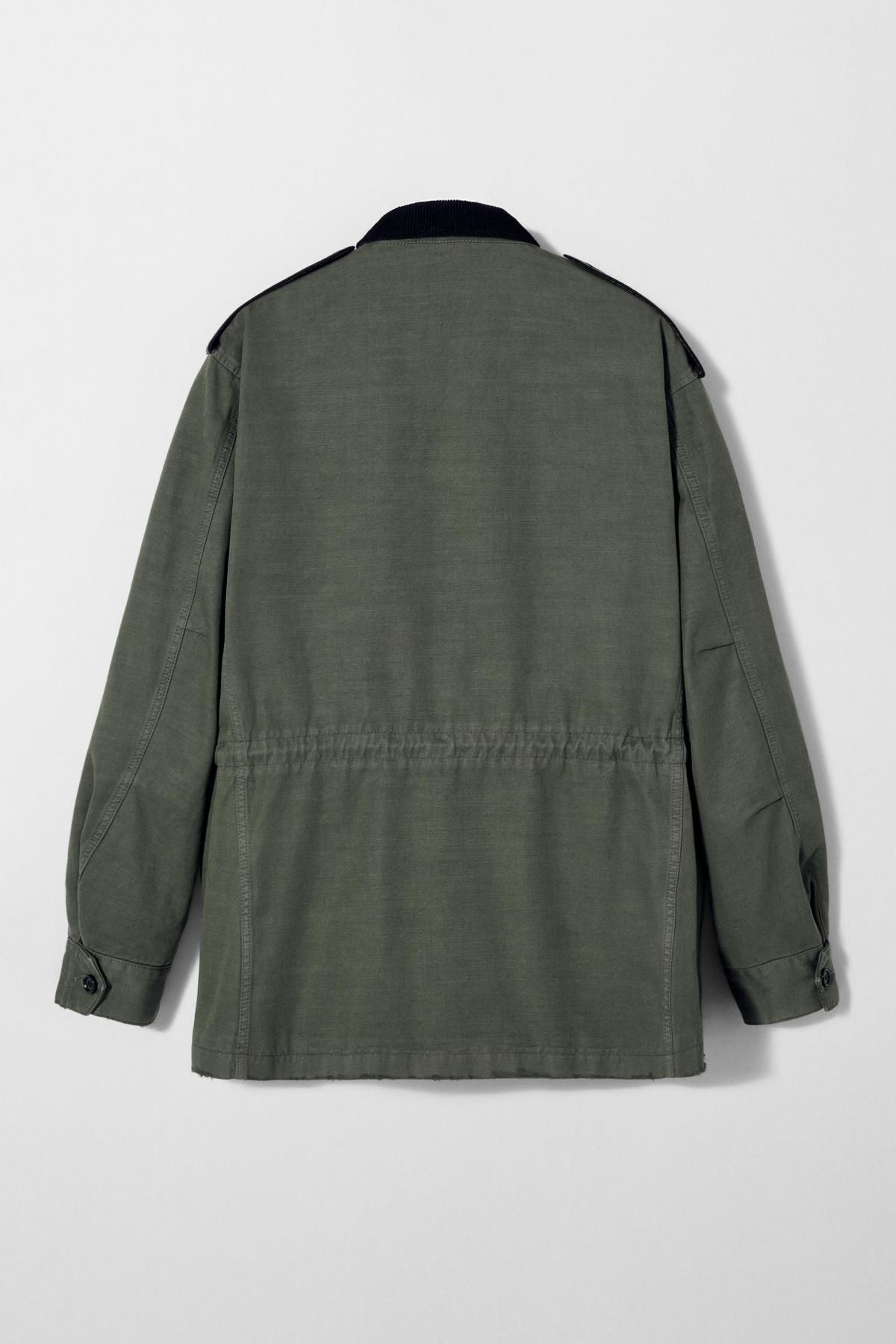 자라 워시드 테크니컬 코튼 파카 X 바비 길레스피 1300/345 KHAKI - 상세 이미지 3