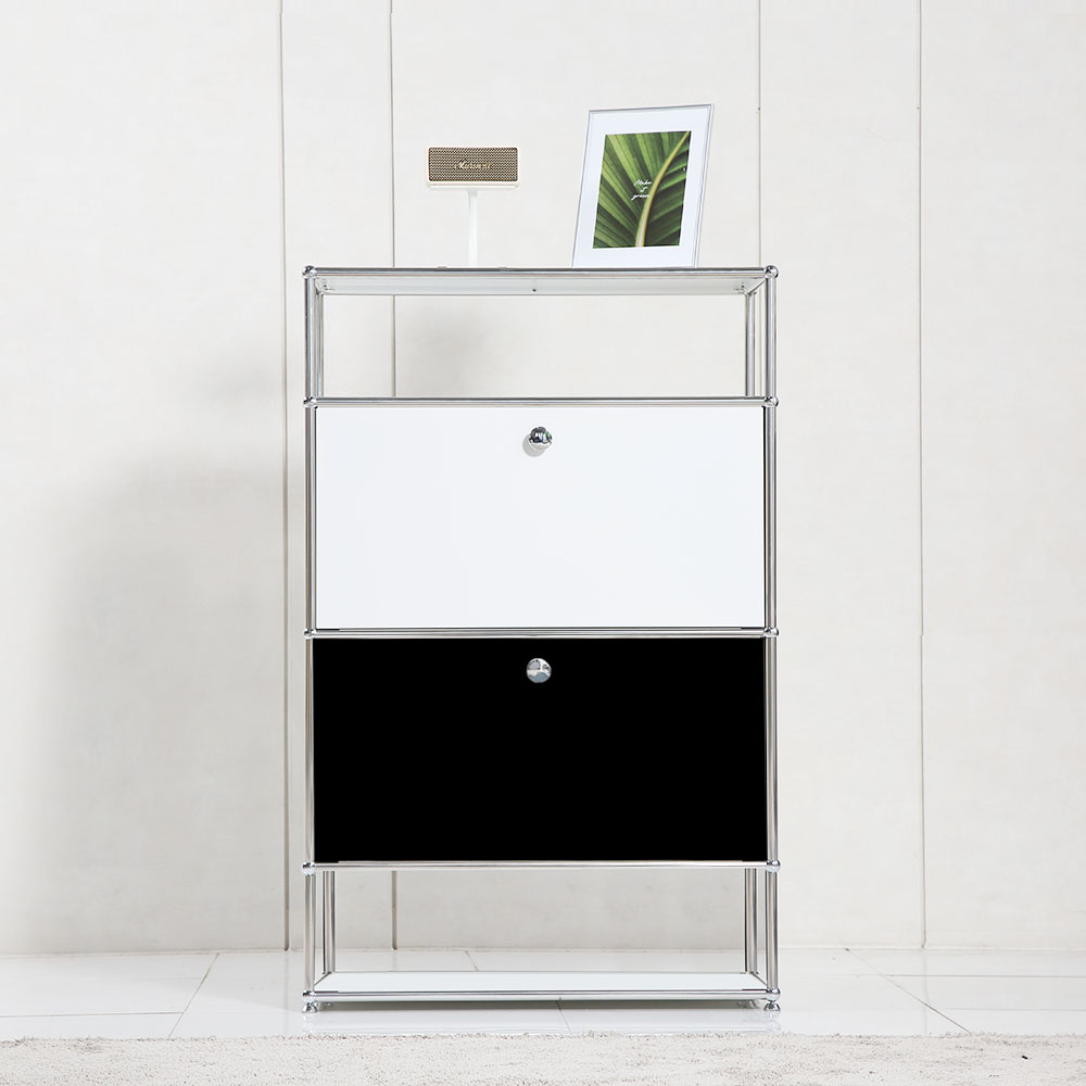 이가페 미드센츄리 모듈거실장 모노 1x4 더블플로어 수납장 콤비