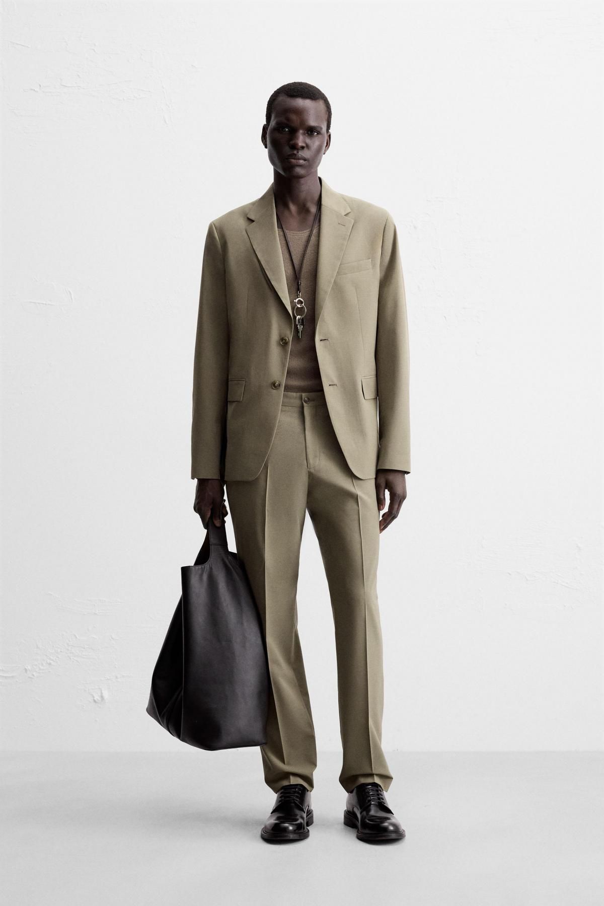자라 테일러드 텍스처 싱글 블레이저 5746/261 BROWN / TAUPE - 상세 이미지 2