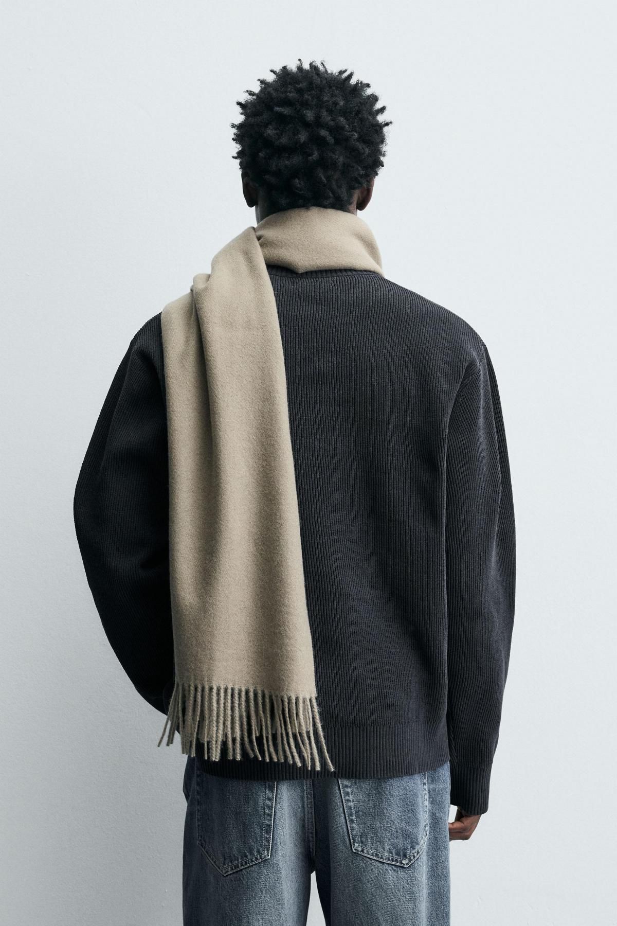 자라 텍스처 라운드 셔닐 니트 스웨터 4938/340 DARK GREY - 상세 이미지 4